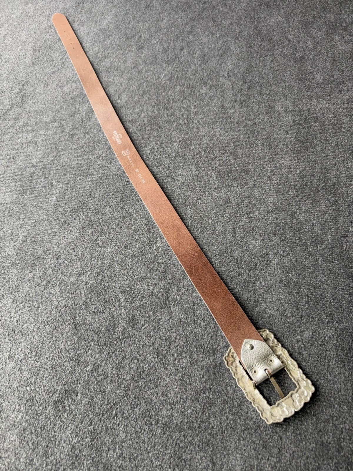 Japanese Brand Vintage Italian Vittozzi Leather Belt Boho Western Buckle Size ONE SIZE - 10 Thumbnail