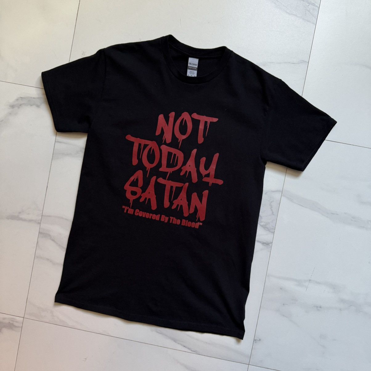 Rap Tees KB Not Today Satan Christian Rap Tee Size US M / EU 48-50 / 2 - 3 Thumbnail