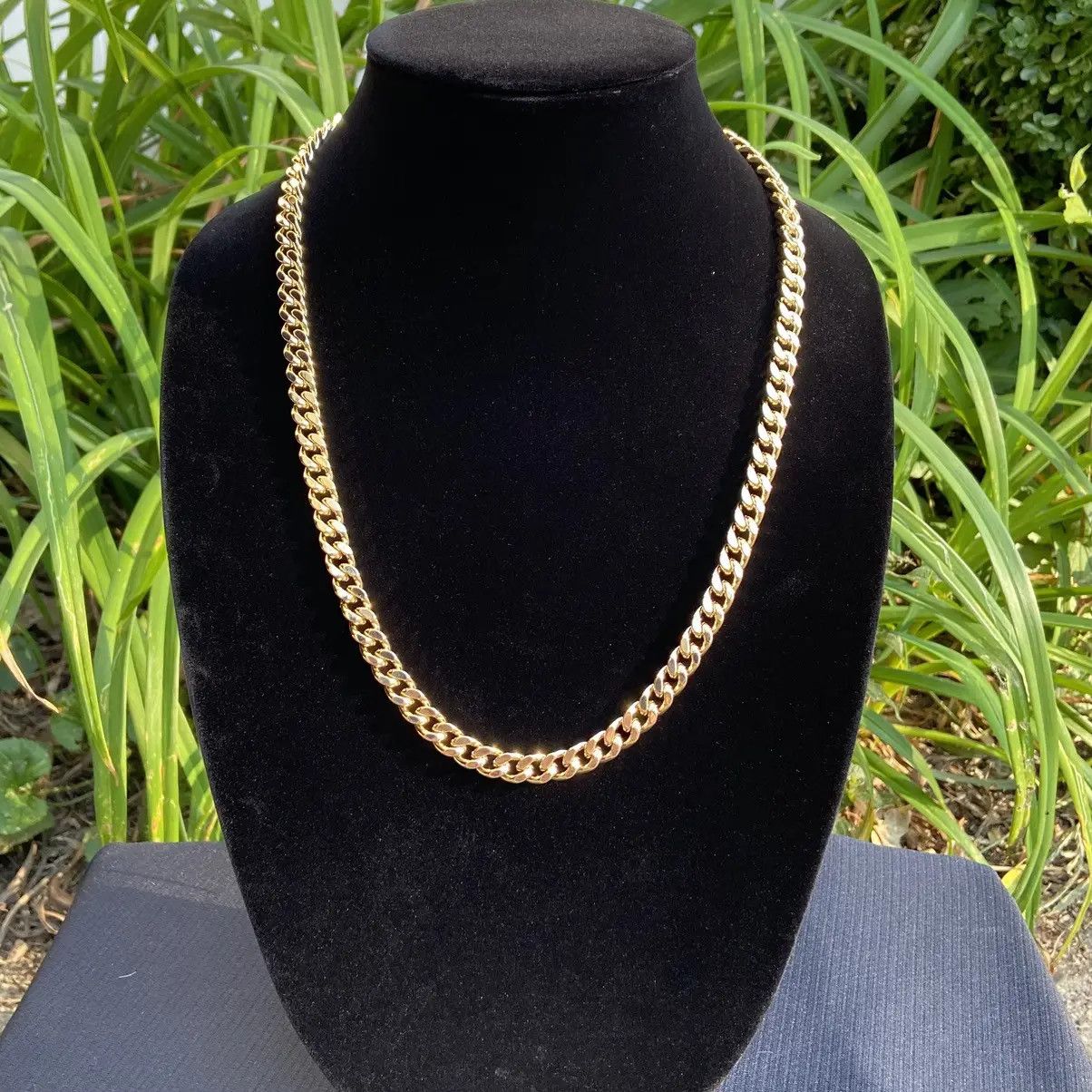 Jewelry Cuban Chain Necklace 60cm 7mm Size ONE SIZE - 5 Thumbnail