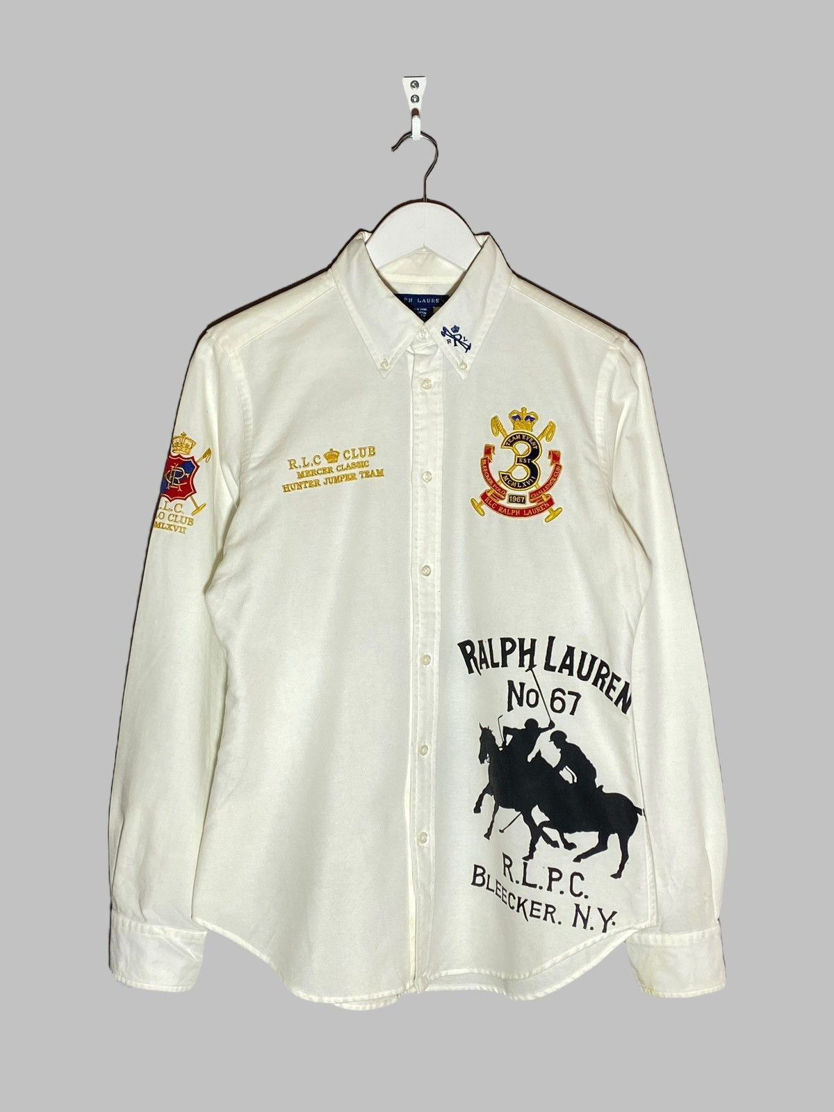 Polo Ralph Lauren VTG Ralph Lauren Bleecker Big Double Pony Crest Shirt Size XL / US 12-14 / IT 48-50 - 1 Thumbnail