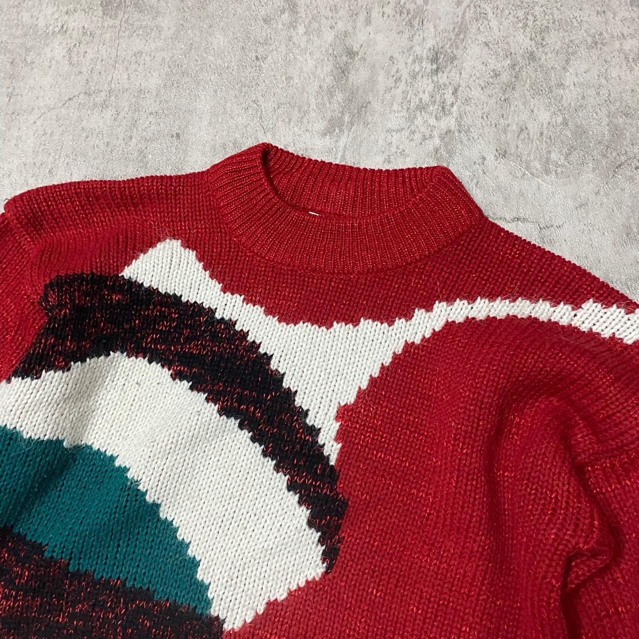 C&A Red and white vintage 80s knit sweater knit Size US S / EU 44-46 / 1 - 2 Thumbnail