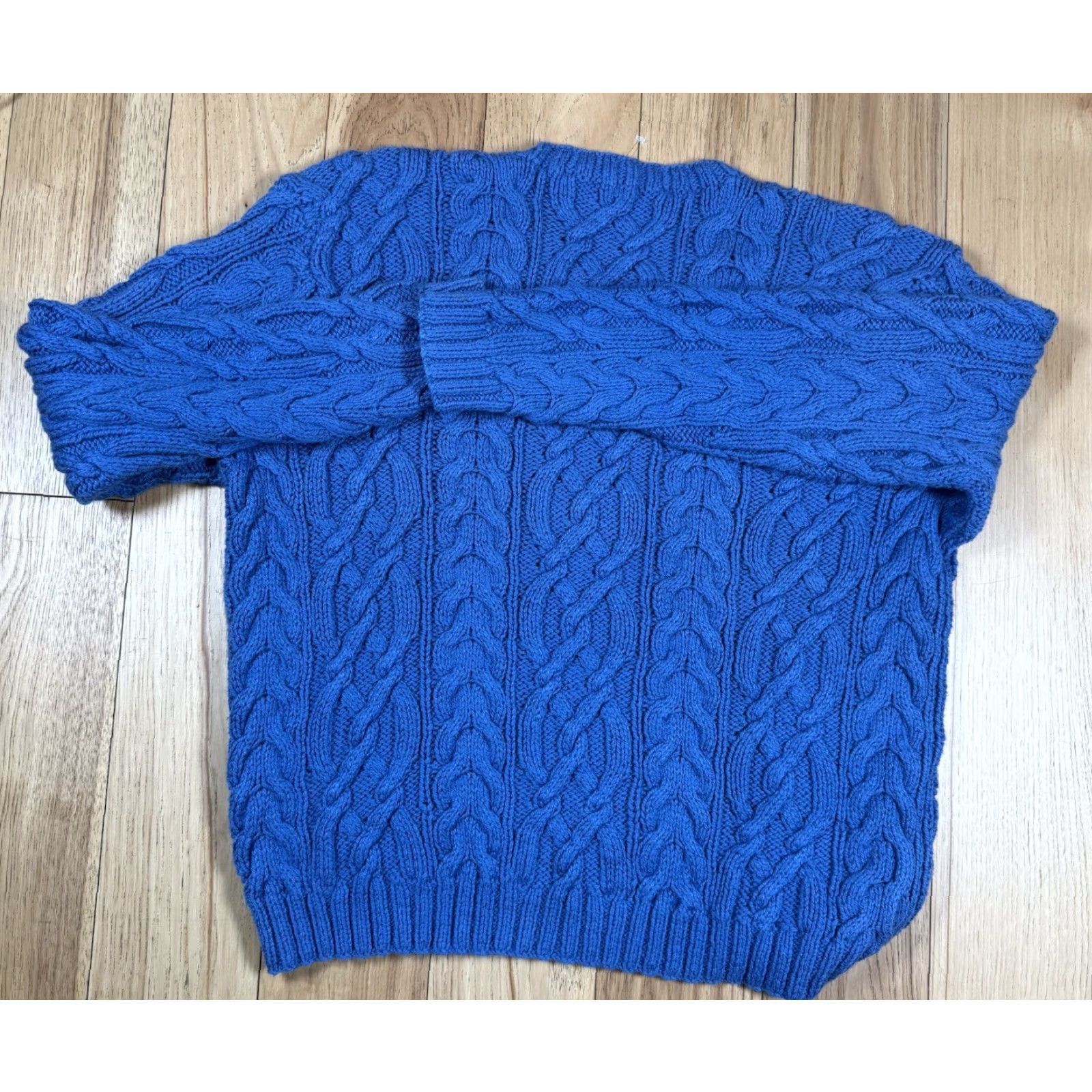 Ralph Lauren VINTAGE Polo Ralph Lauren Sweater Cable-Knit Pullover Mens XXL Blue NWT Hands Knit Heavy NWT Size US XXL / EU 58 / 5 - 7 Thumbnail