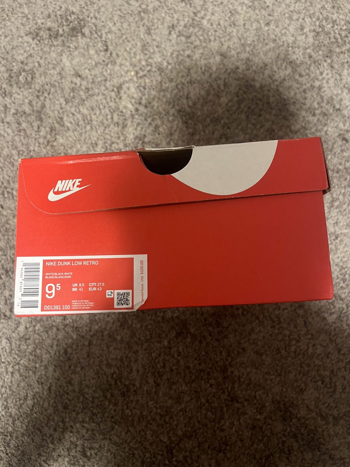 Nike Nike White Grey Dunks Size US 9.5 / EU 42-43 - 6 Thumbnail