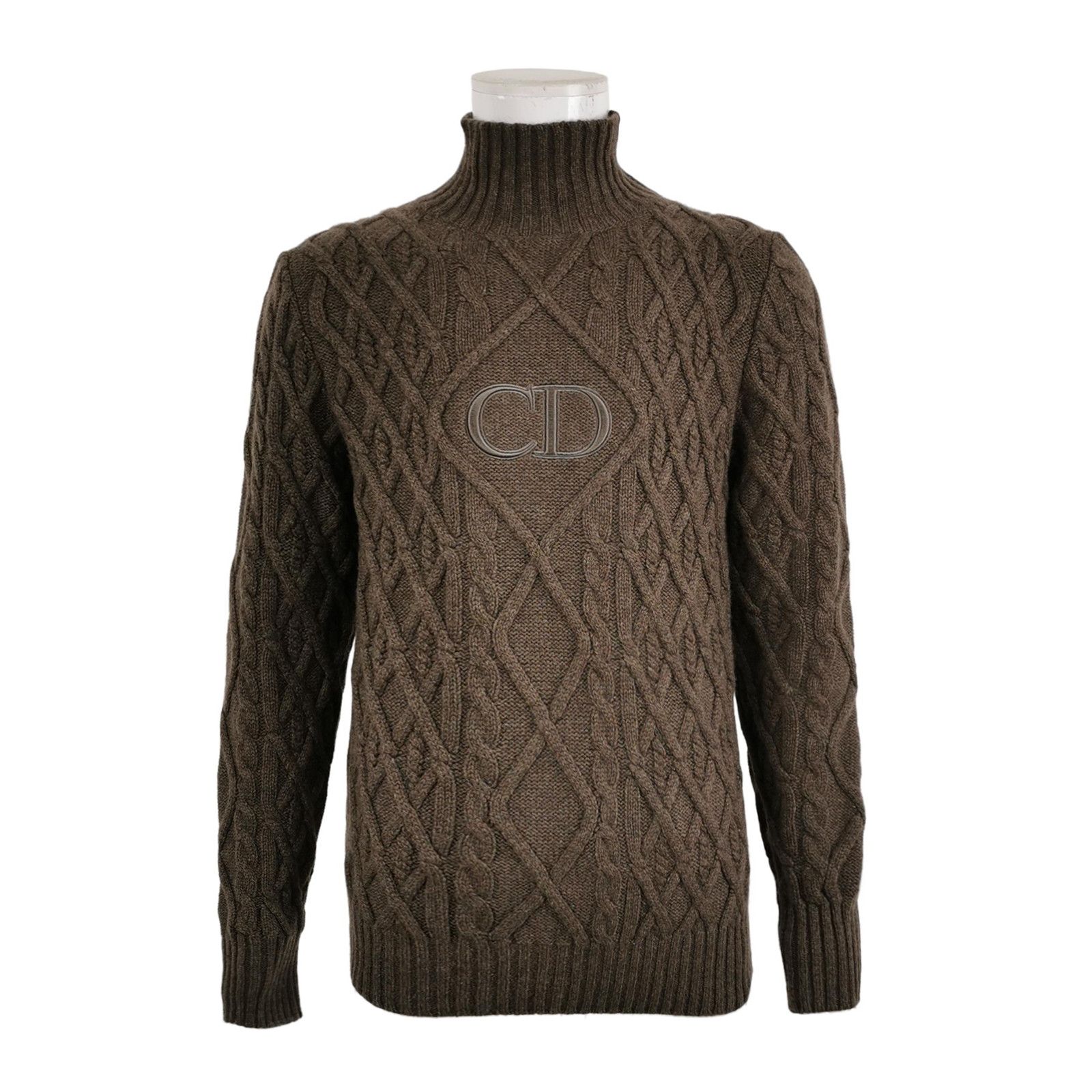 Dior Dior CD Logo Cable Knit Turtleneck Sweater Size S Size US S / EU 44-46 / 1 - 1 Thumbnail