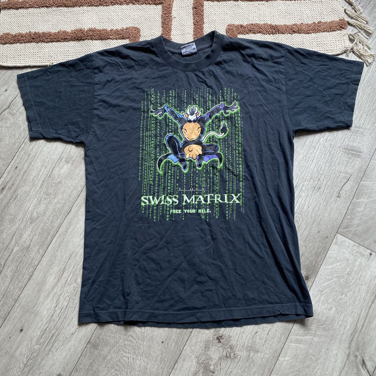 Vintage VINTAGE SWISS MATRIX FADED HUMOR FREE YOU MILK T SHIRT Size US L / EU 52-54 / 3 - 1 Thumbnail