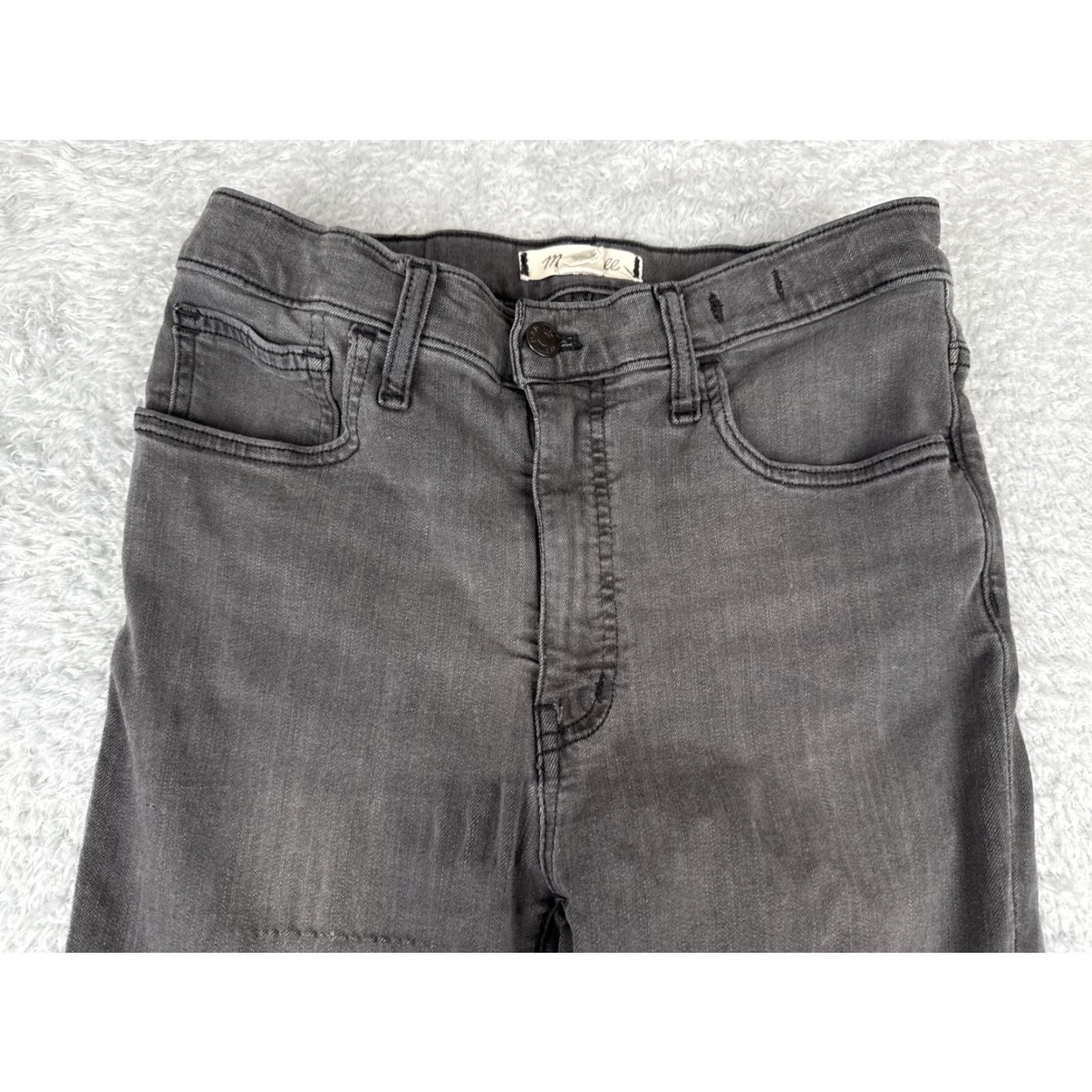 Madewell Madewell Jeans Women Black 26x27 10" High Rise Skinny Denim Cotton Blend 26 27 Size 26" / US 2 / IT 38 - 4 Thumbnail