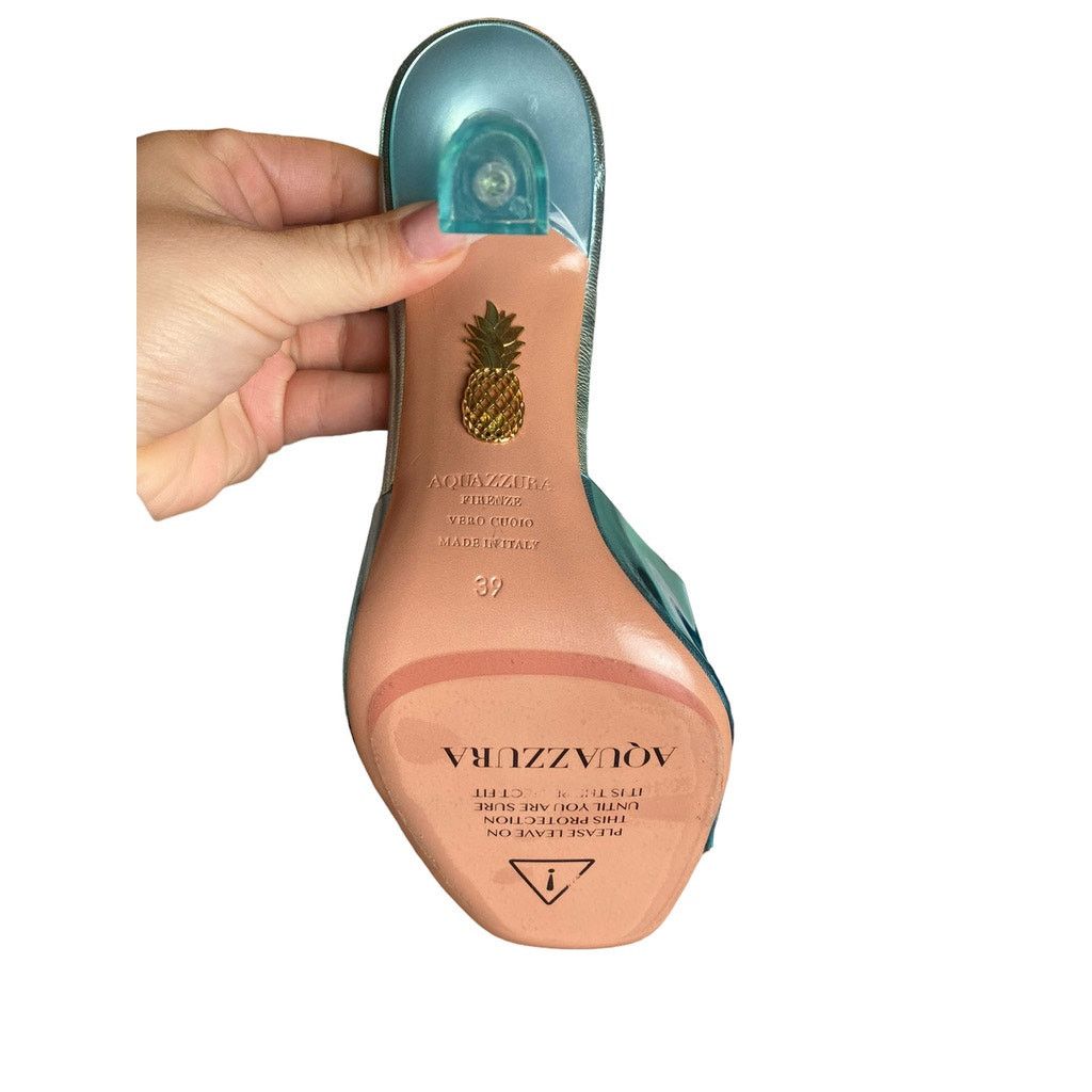Aquazzura Aquazzura Zsa Zsa 95 mule sandals in Acqua 39 Size US 9 / IT 39 - 5 Thumbnail