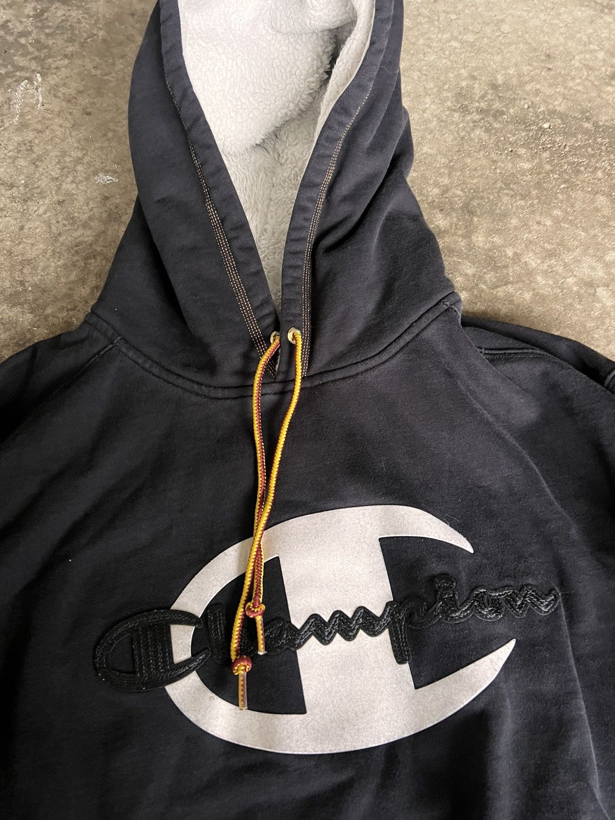 Champion Streetwear Timberland Champion X Timberland Fur lined hoodie sweatshirt Grailed