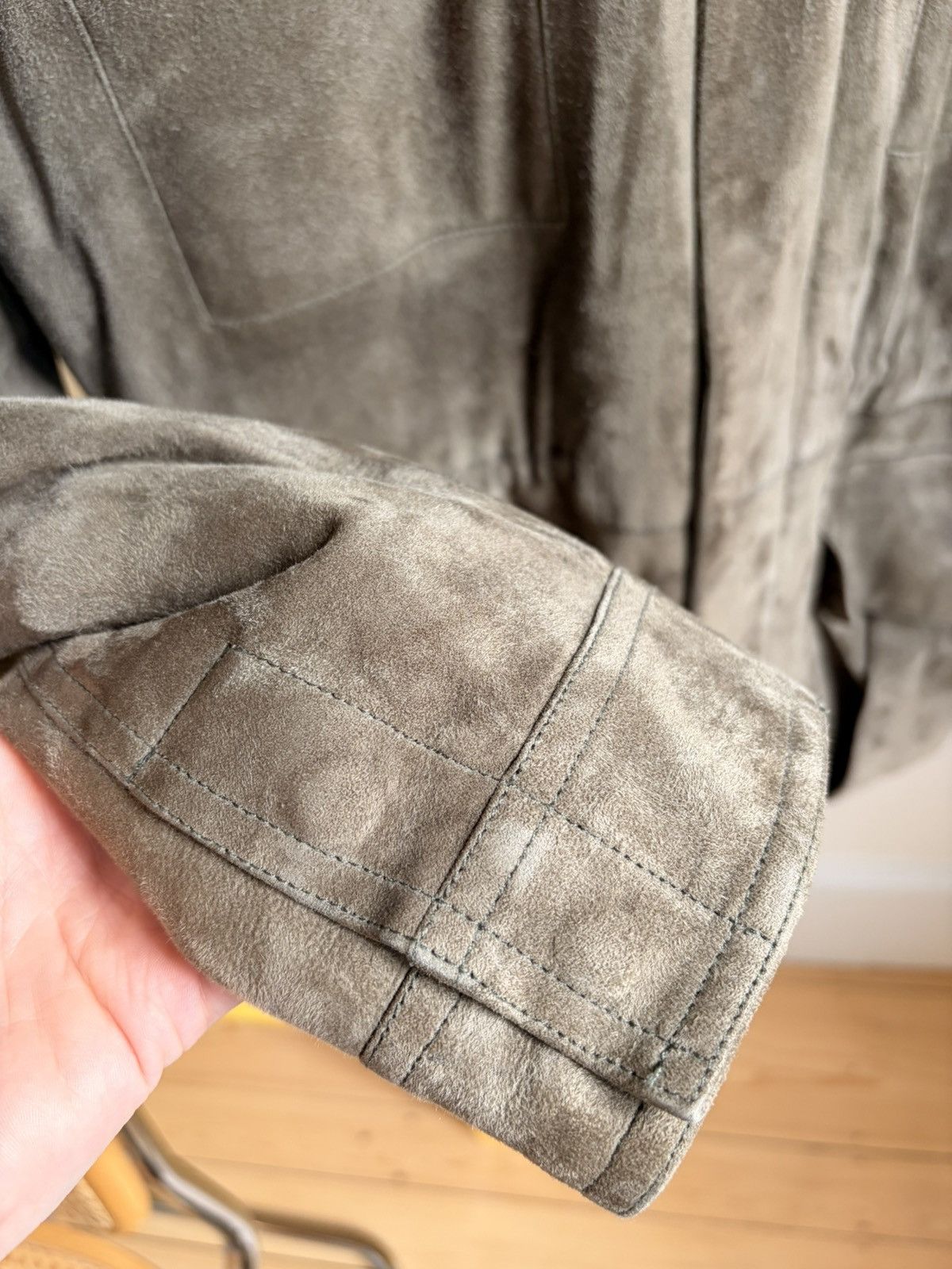 Stoffa Stoffa Field Jacket Dusty Green Lamb Suede 46S Size US S / EU 44-46 / 1 - 5 Thumbnail