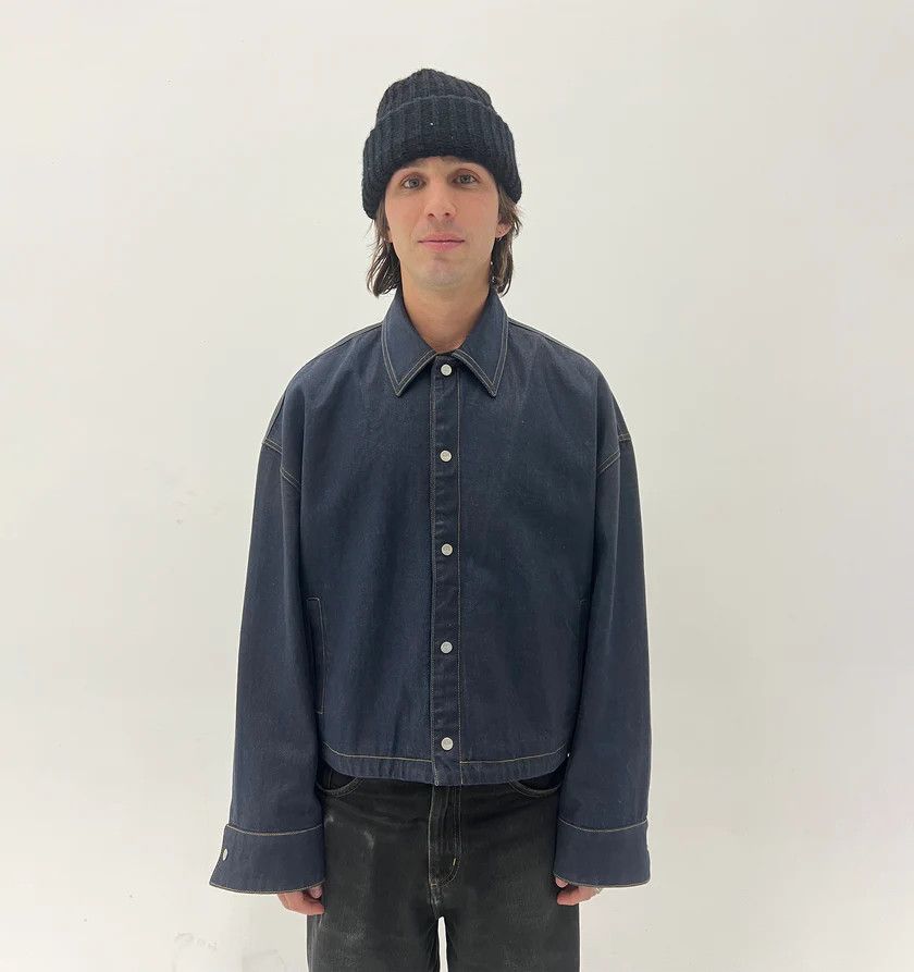 o1h1sh11224 Waxed Denim Miracle Jacket in Light Wash
