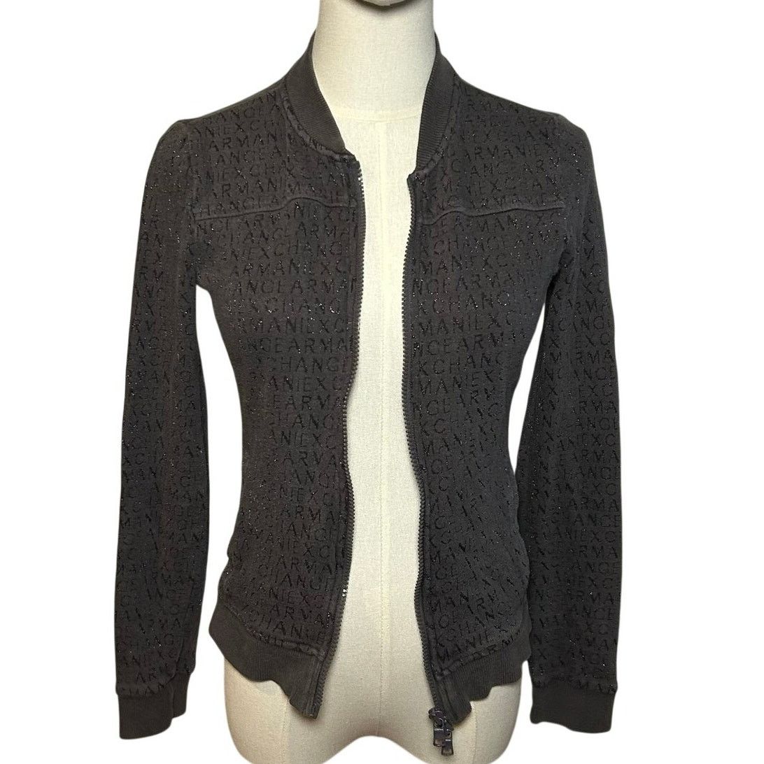 Armani Exchange Armani Exchange Gray Zip Mock Neck Athletic Jacket Small Size S / US 4 / IT 40 - 20 Thumbnail