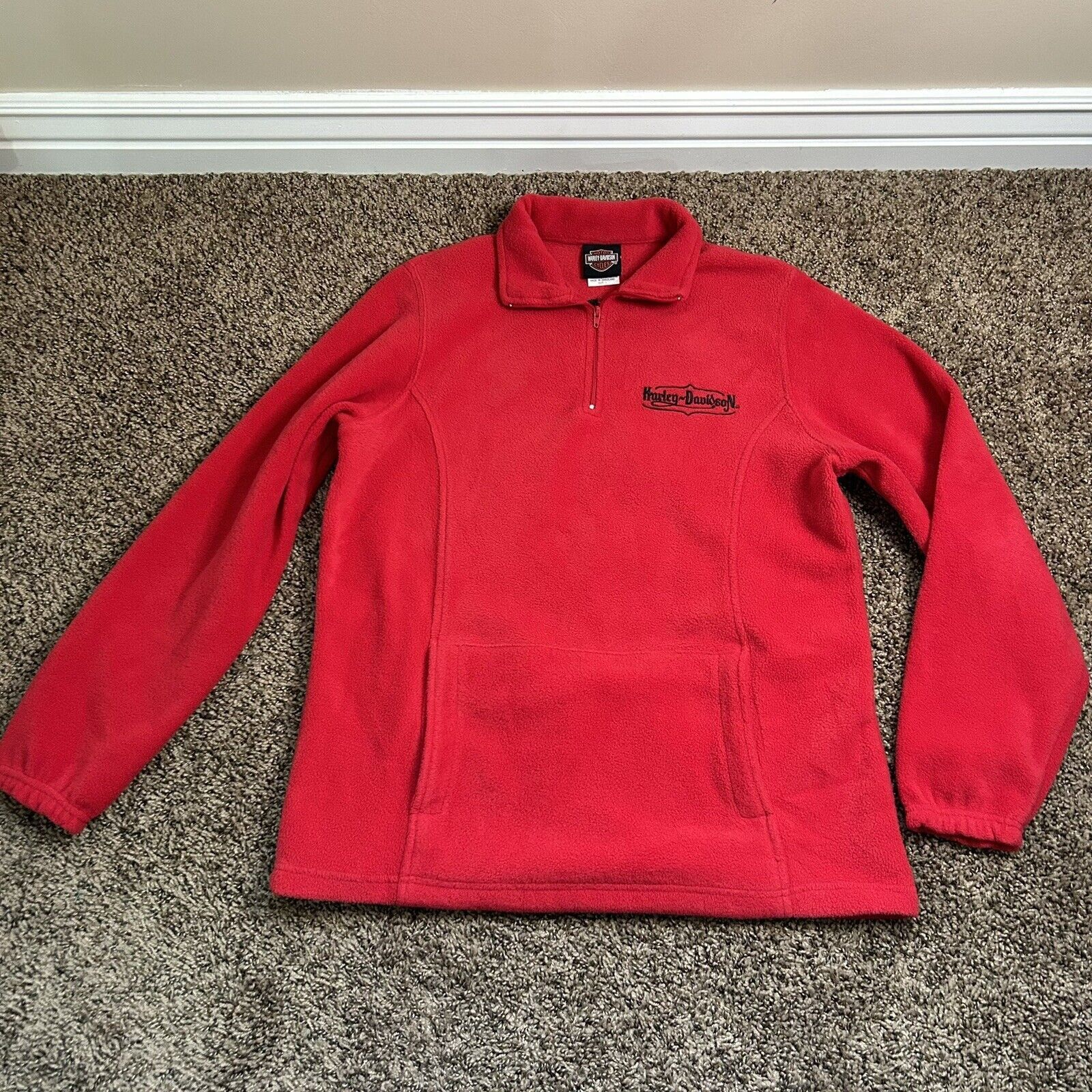 Harley Davidson Harley Davidson Women's 1/4 Zip Fleece/ Jacket size Large Size L / US 10 / IT 46 - 9 Thumbnail