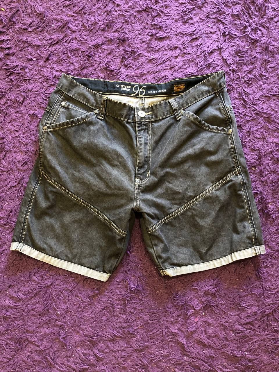 G-Star denim shorts G-Star Raw logo Y2K #96 Vintage streetwear Size US 32 / EU 48 - 20 Thumbnail