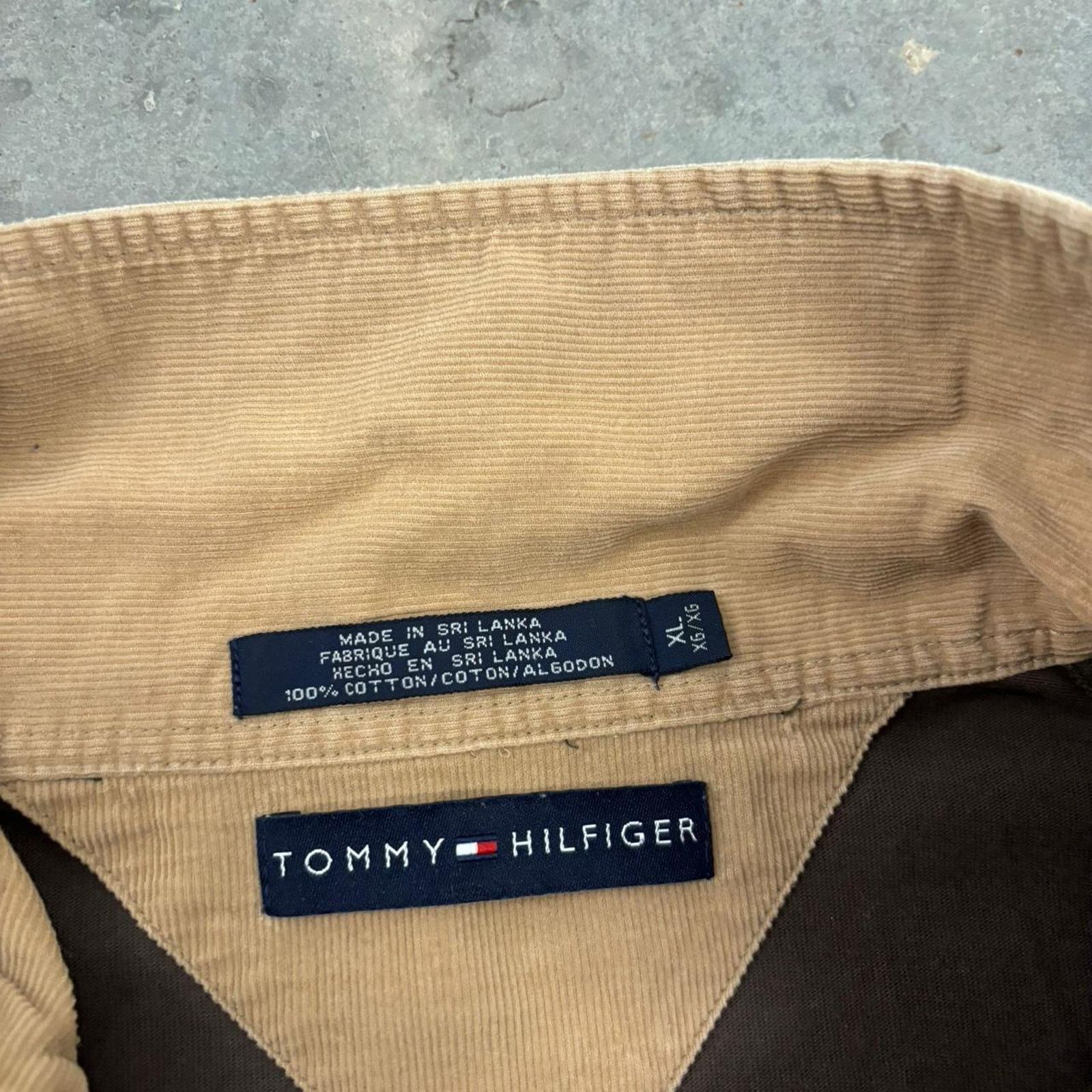 Tommy Hilfiger Vintage Y2K Style Tommy Hilfiger Brown Rugby Style Shirt Size US XL / EU 56 / 4 - 3 Thumbnail
