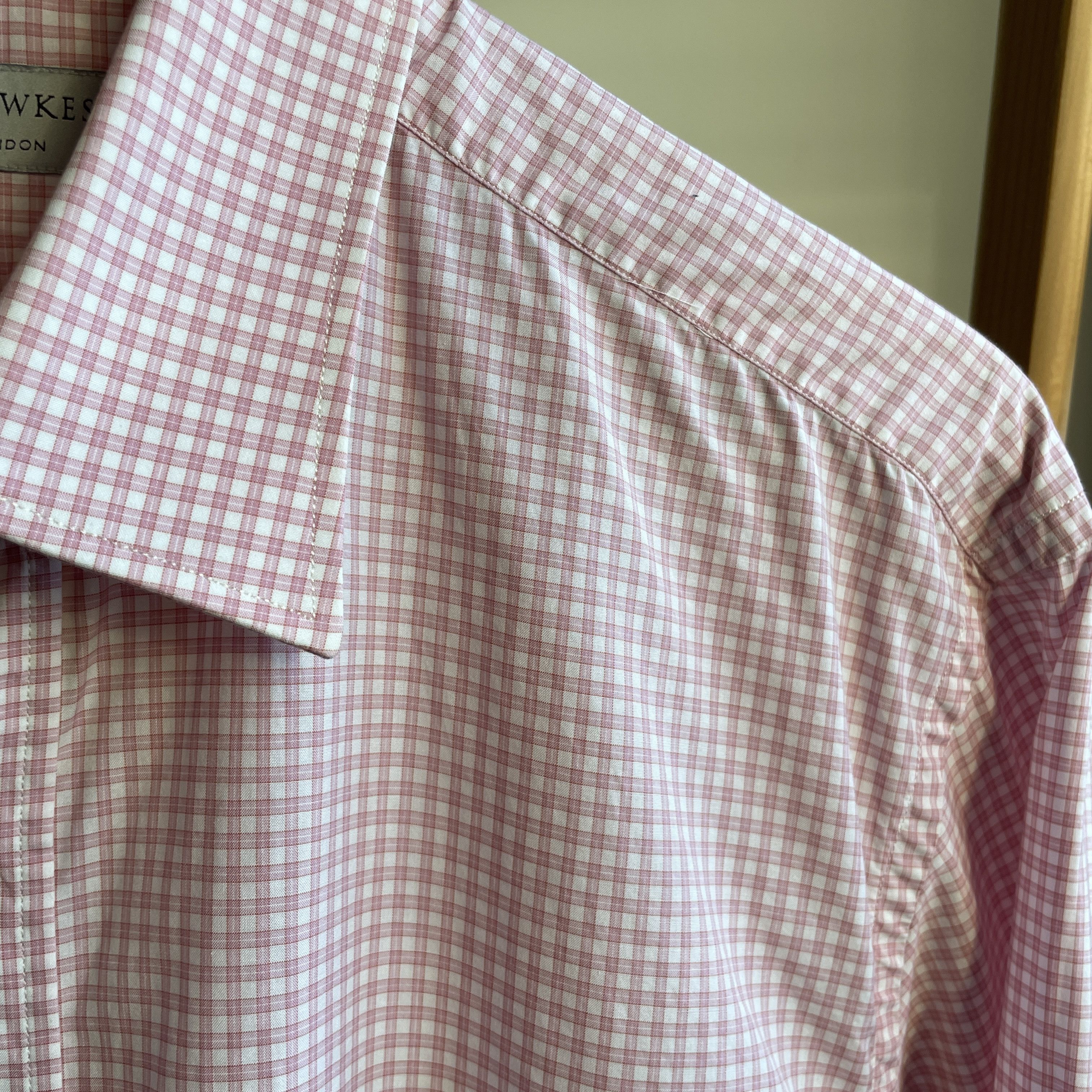 Gieves & Hawkes Gieves & Hawkes Pink Check Dress Shirt Neck Size 16.5 in Size 46R - 5 Thumbnail