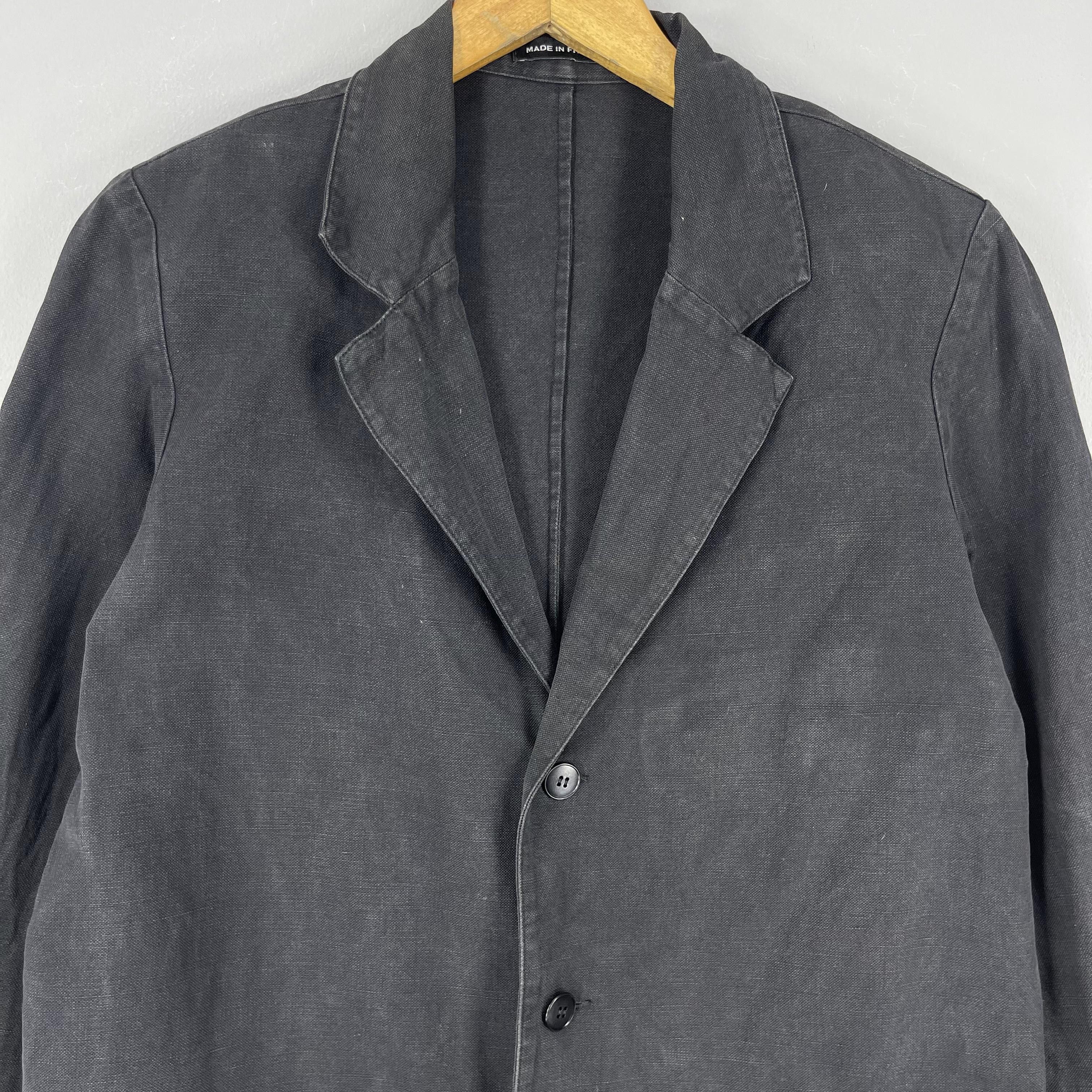 agnes b. Vintage AGNES B Denim Workers Distressed Jacket Size M / US 6-8 / IT 42-44 - 2 Thumbnail