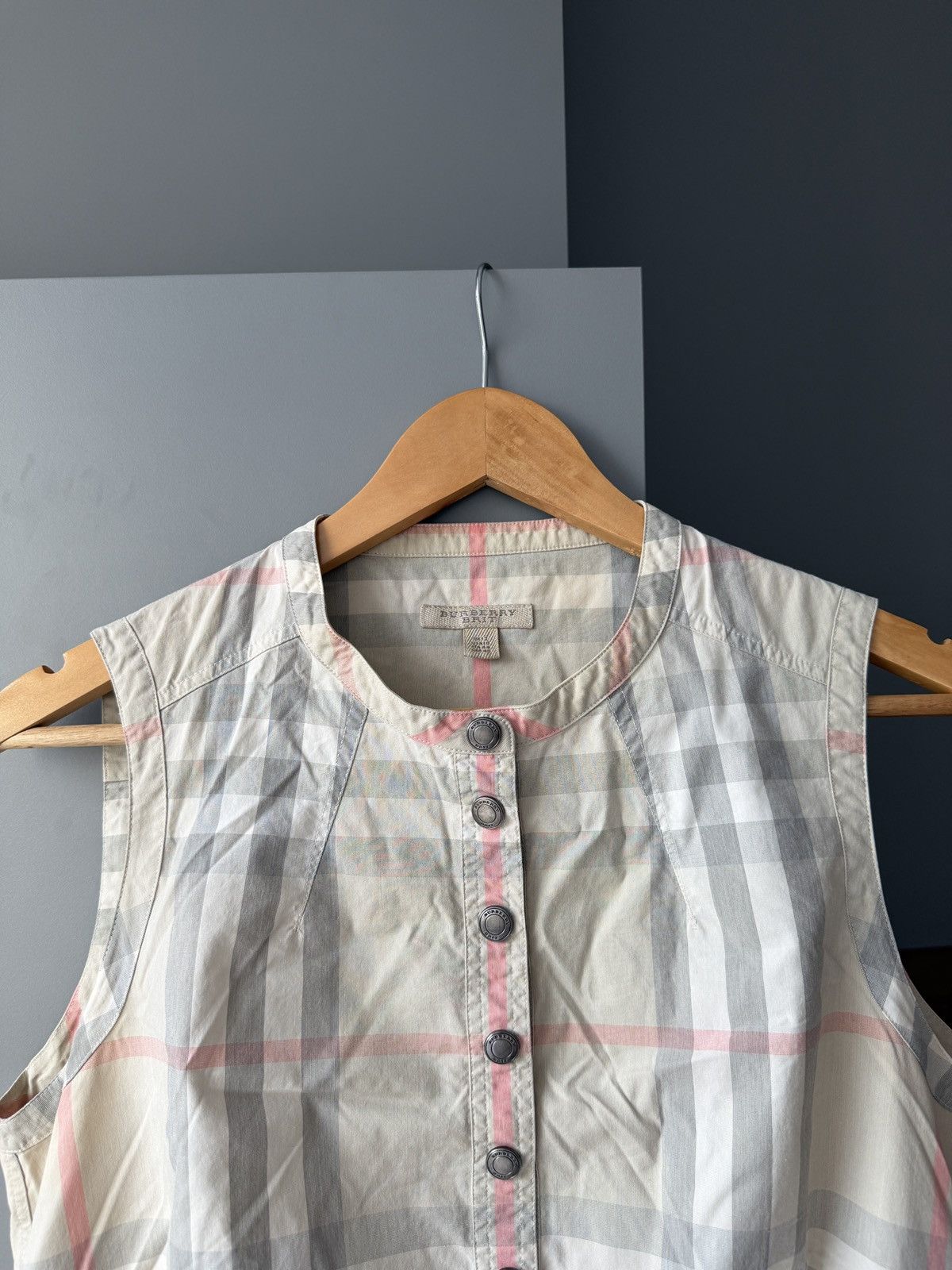 Burberry Burberry Brit Beige Nova Check Midi Dress Size M / US 6-8 / IT 42-44 - 2 Thumbnail