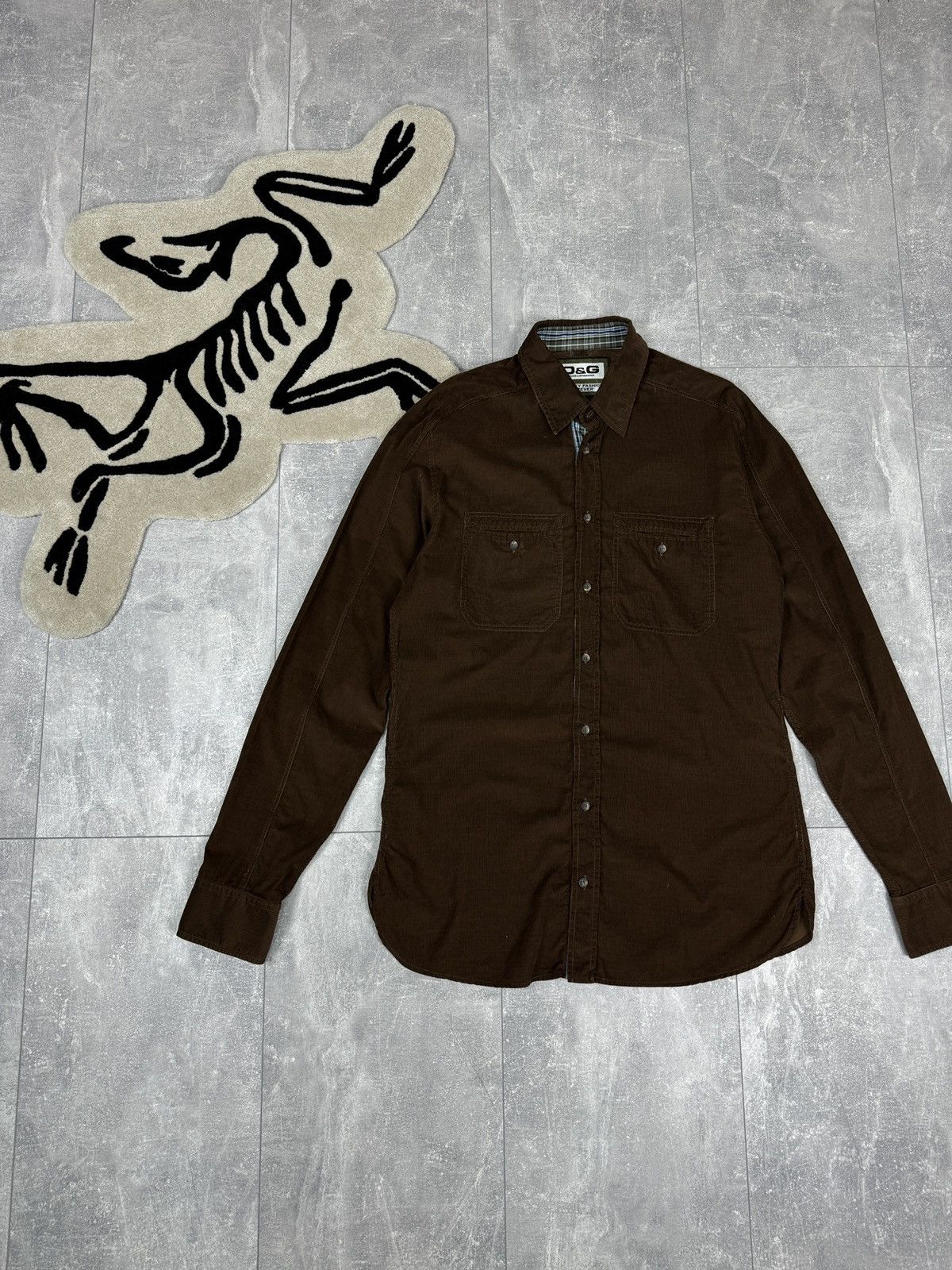 Dolce & Gabbana × Vintage Vintage Dolce & Gabbana Shirts Button Up velvet corduroy y2k Size US M / EU 48-50 / 2 - 1 Thumbnail