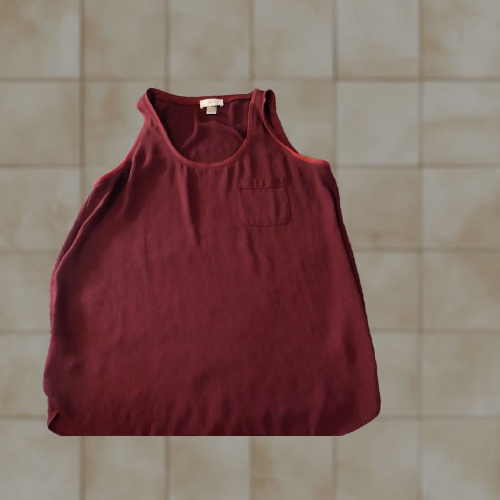 Ann Taylor Ann Taylor Loft Blouse M Womens Purple Sleeveless Round Neck Pullover Polyester Casual Regular Size M Size M / US 6-8 / IT 42-44 - 1 Thumbnail
