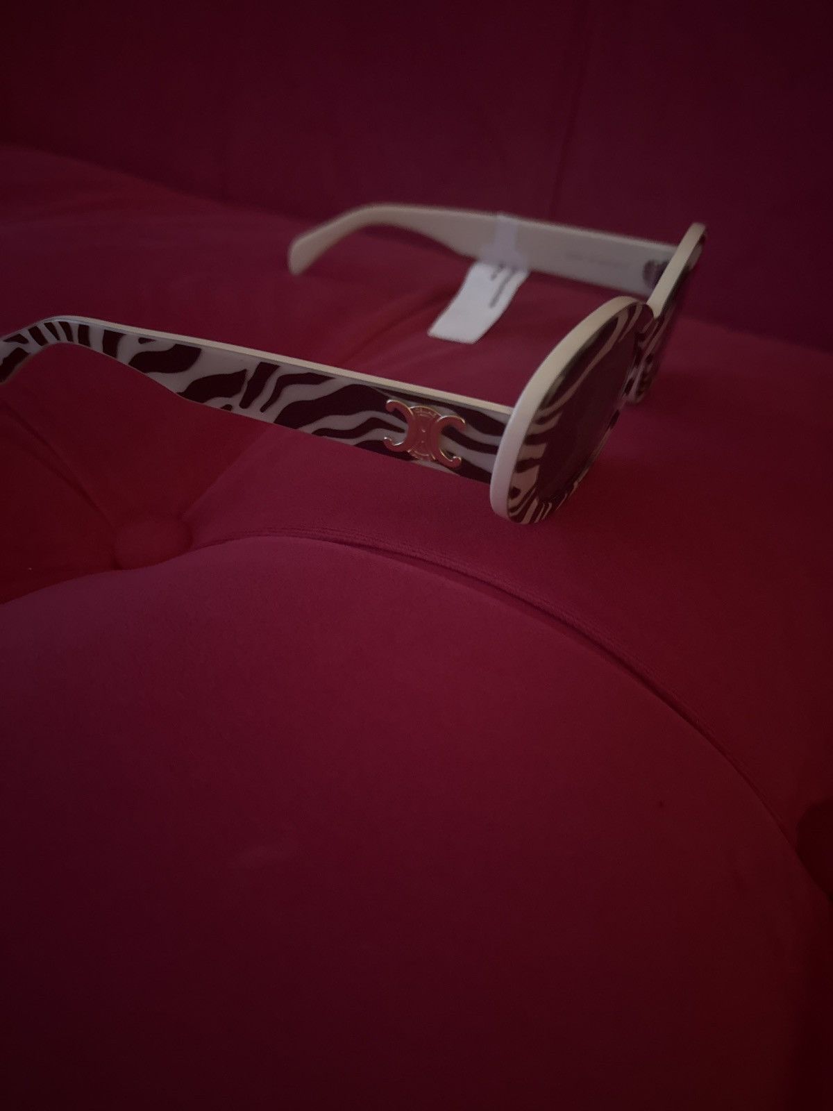 Celine Celine Triomphe Oval Sunglasses –Animal Zebra – BNWT w/ Case Size ONE SIZE - 5 Thumbnail