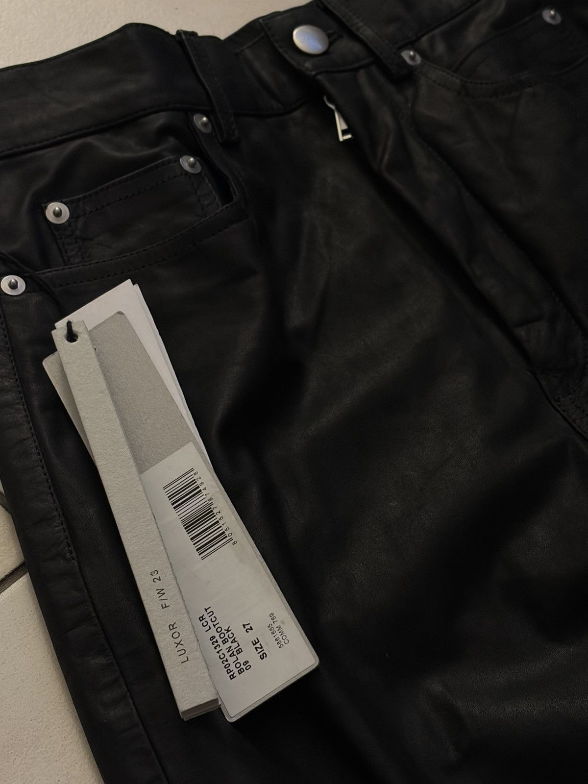 Rick Owens Rick owens Leather bolan pants Size US 27 - 1 Thumbnail