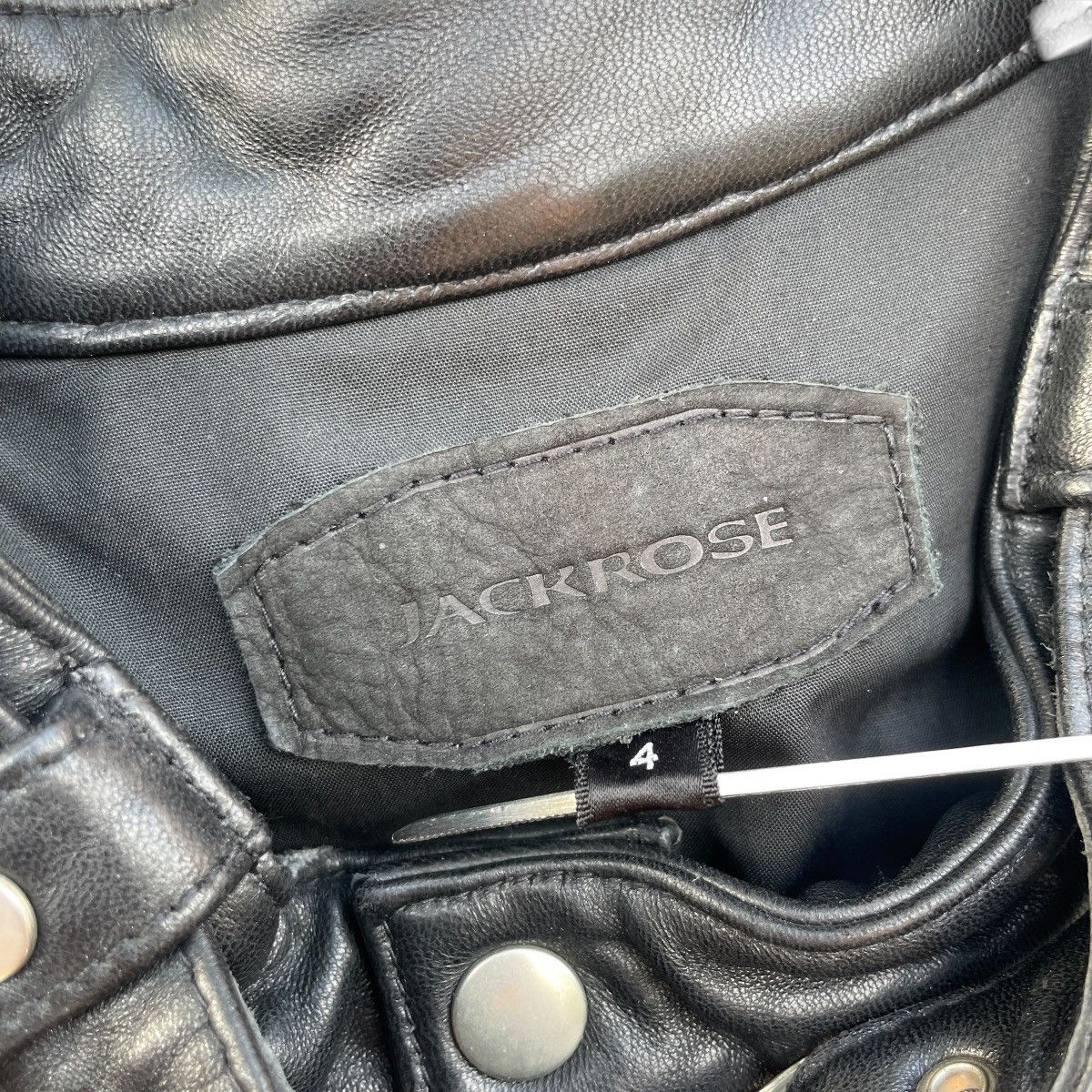 JACKROSE Jack Rose - Black Moto Rider Sheepskin Leather Jacket Size US S / EU 44-46 / 1 - 9 Thumbnail