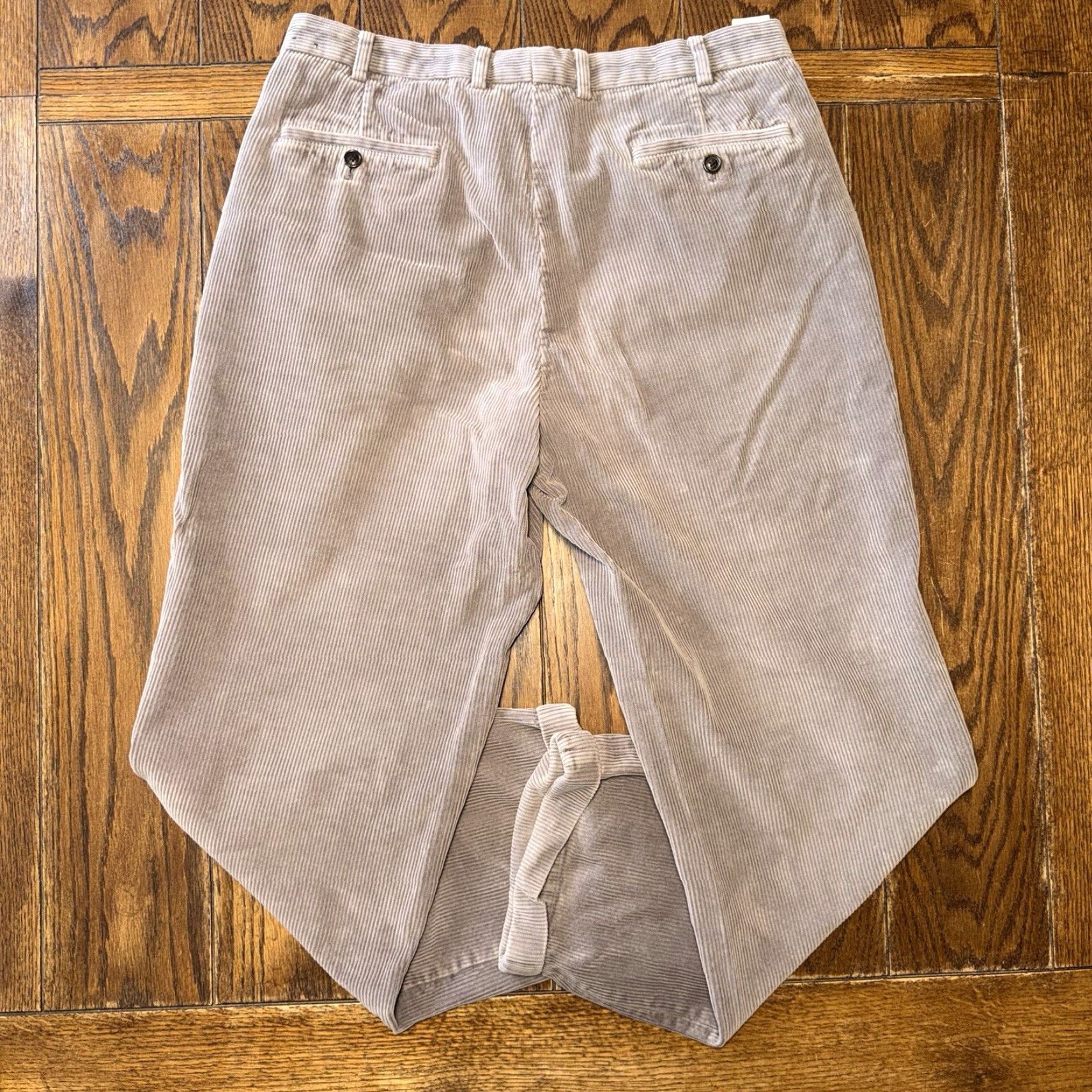 Brooks Brothers Brooks Brothers Elliot Pants Mens 36x32 Corduroy Gray Pleated Classic Fit Dress Pants Men Size US 36 / EU 52 - 7 Thumbnail