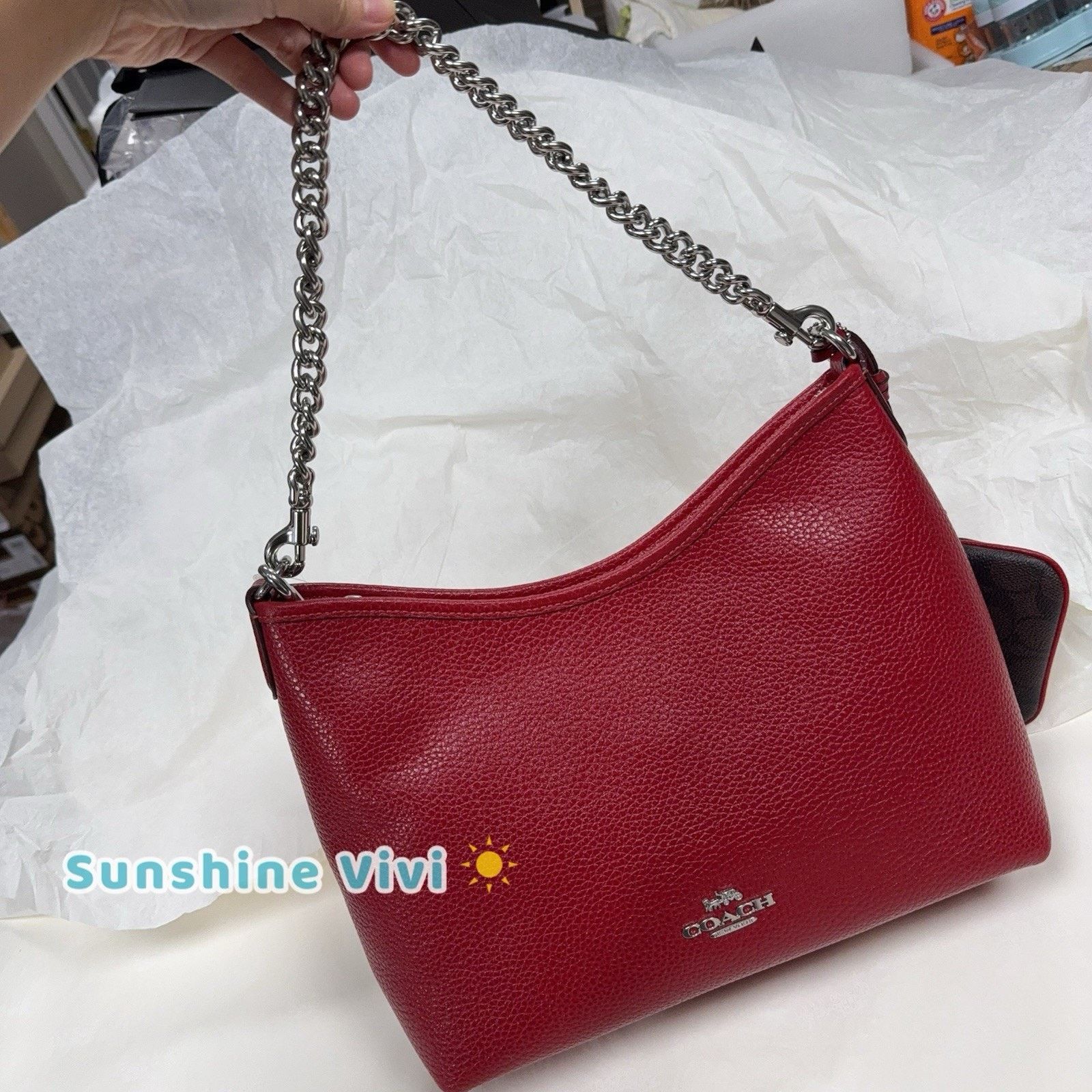 Coach NWT Coach Laurel Shoulder Bag Mirror Charm & Pouch CBI94 Size ONE SIZE - 10 Thumbnail