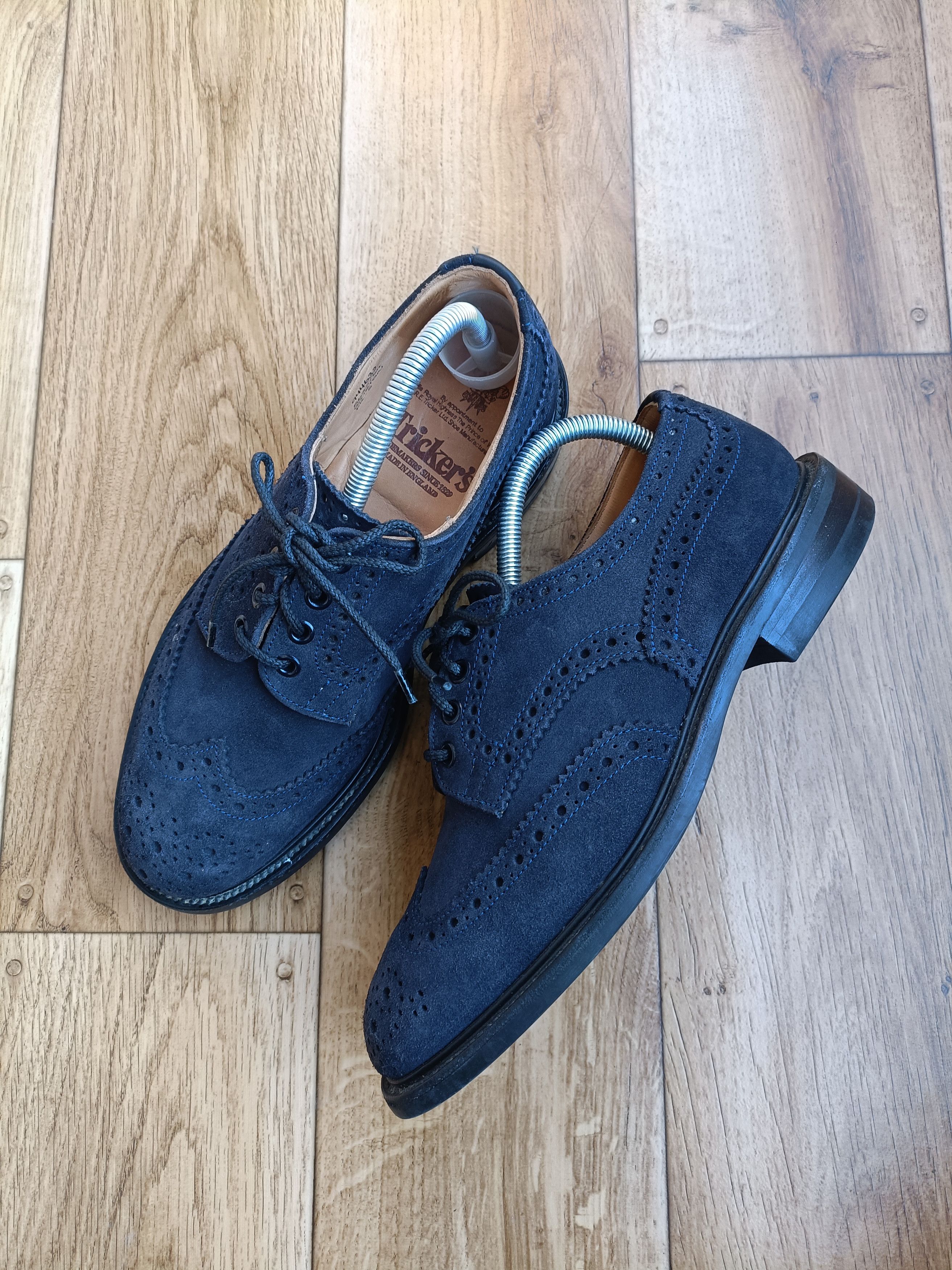Tricker's Trickers Suede Calf Derby Brogue Size US 7 / EU 40 - 7 Thumbnail