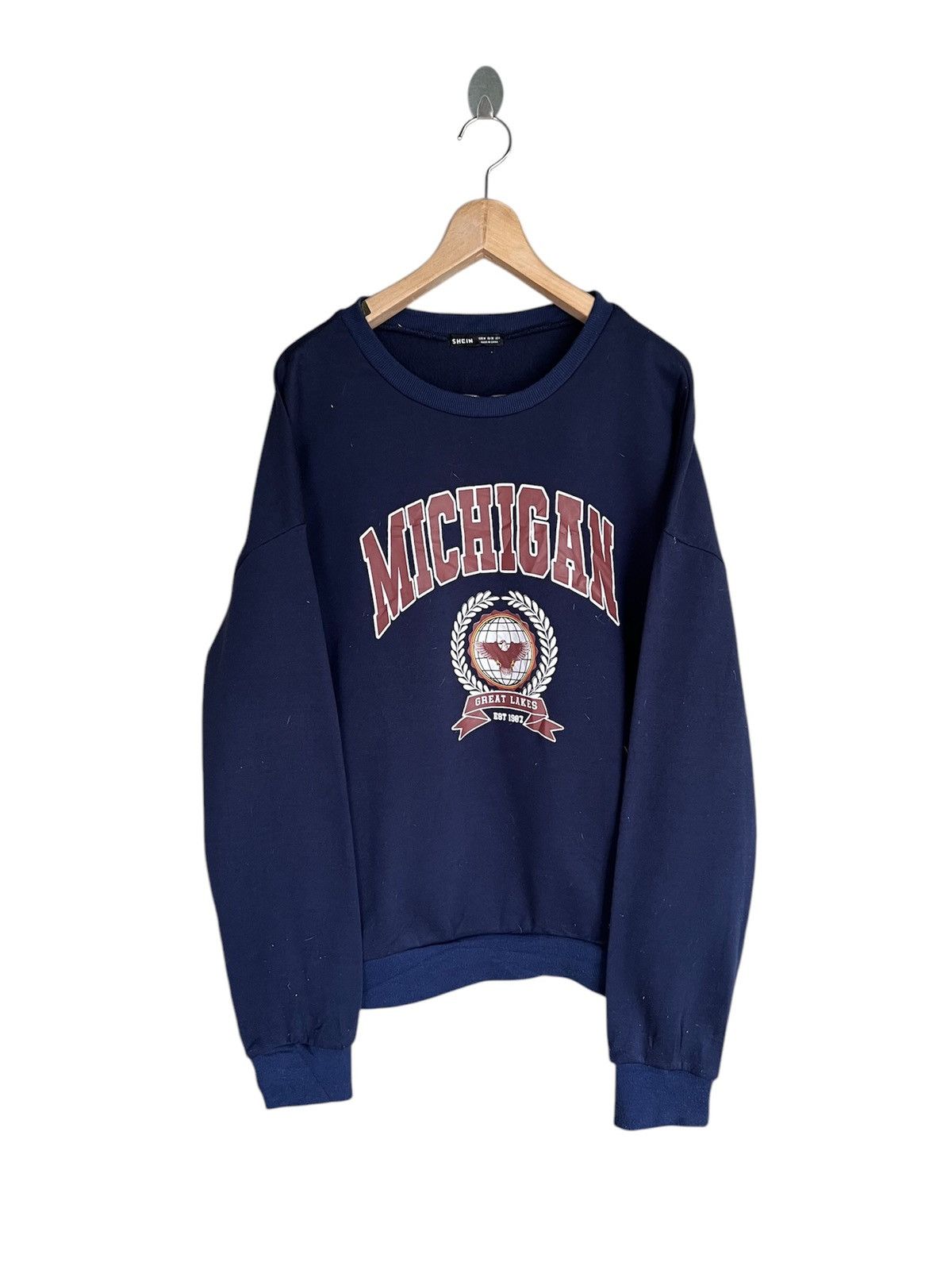Shein Michigan Spell Out Sweatshirt Size US M / EU 48-50 / 2 - 1 Thumbnail