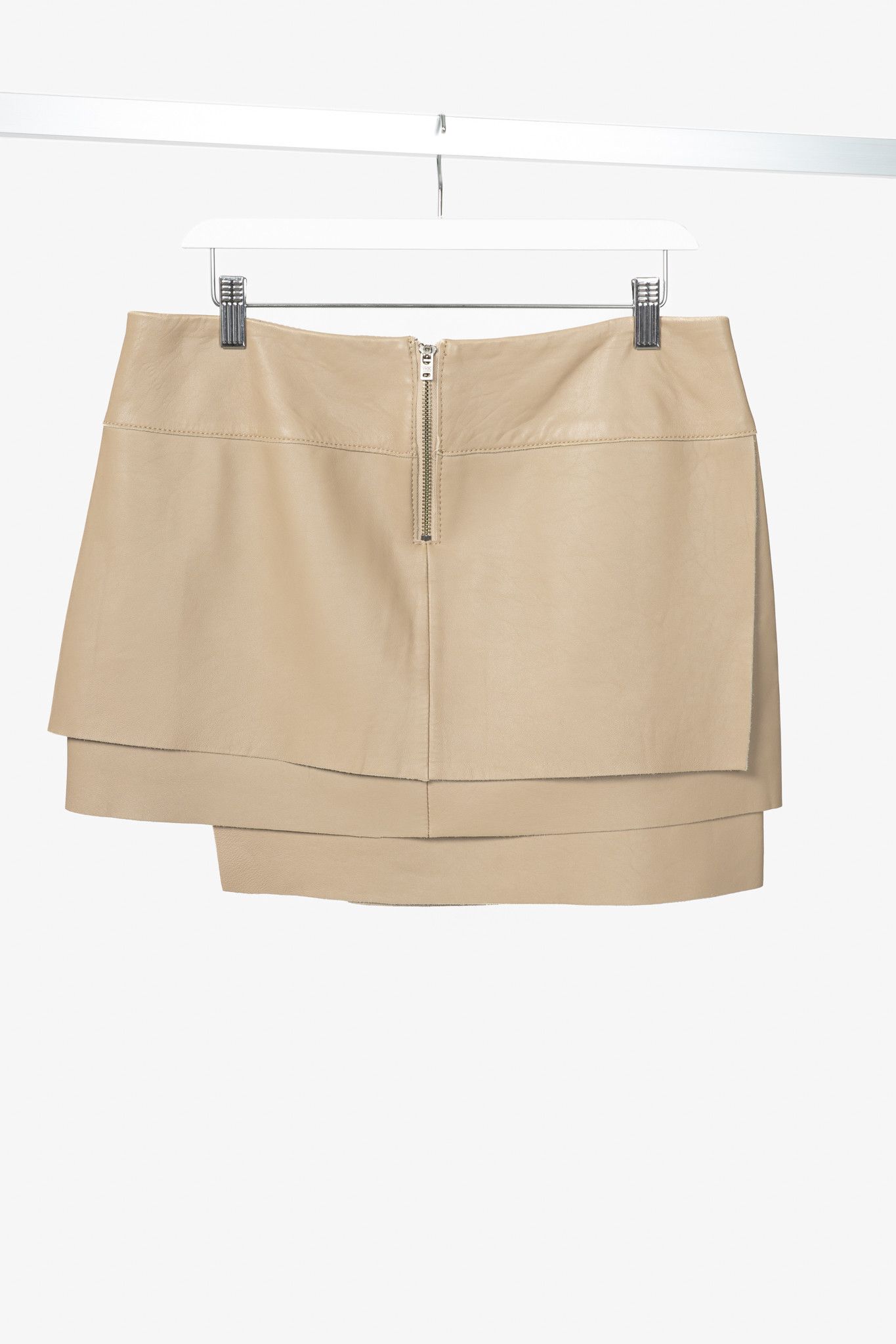 Helmut Lang Helmut Lang AW14 Field Petal Leather Asymmetrical Mini Skirt Size 28" / US 6 / IT 42 - 2 Thumbnail
