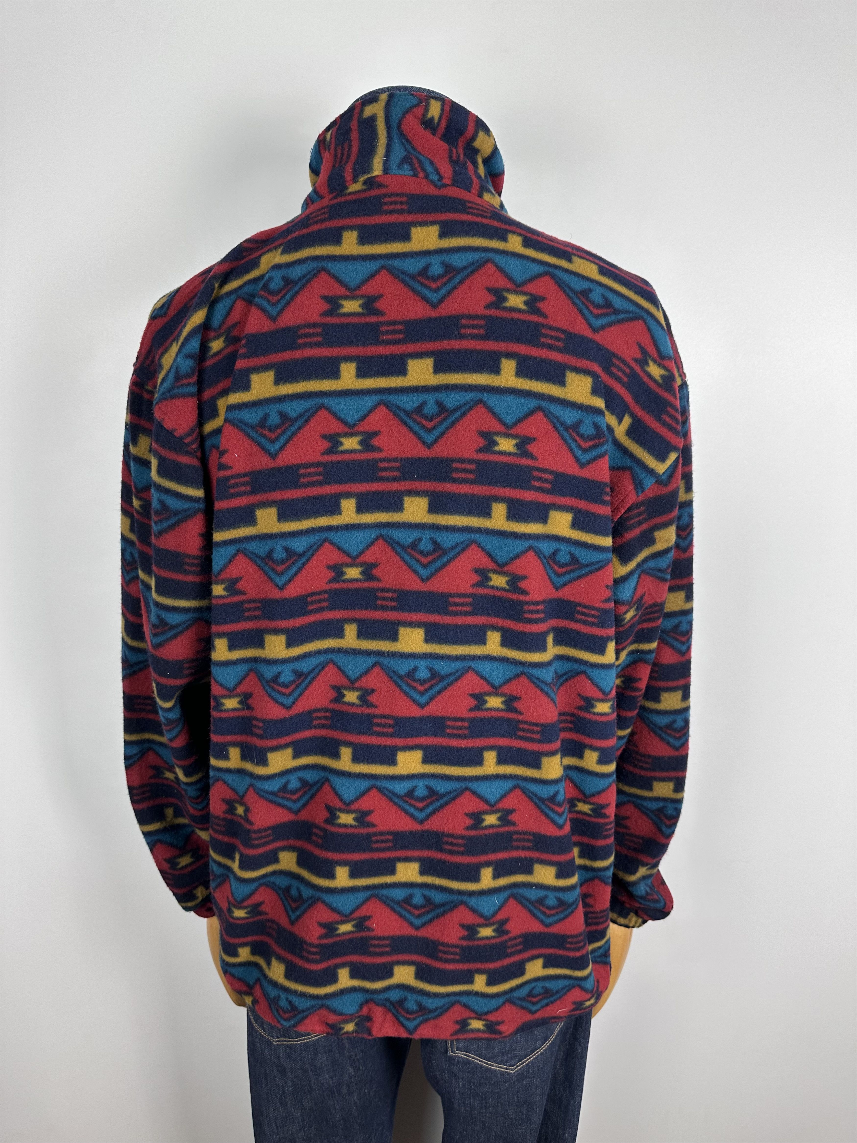 Vintage vintage FLEECE sweater Full Zip retro wear men's 90s jumper Size US M / EU 48-50 / 2 - 6 Thumbnail