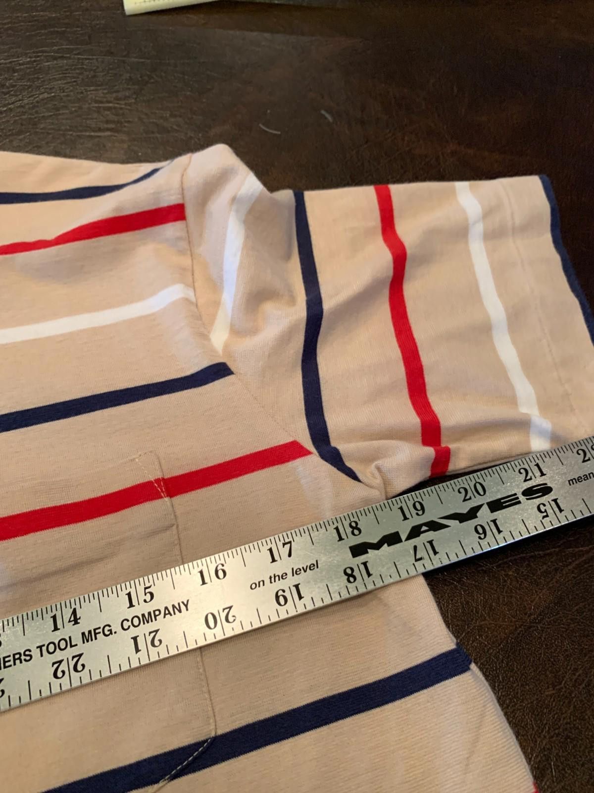 Puritan Vintage Puritan Mens Brown Thin Striped SS Polo Size L (244) Size US L / EU 52-54 / 3 - 6 Thumbnail