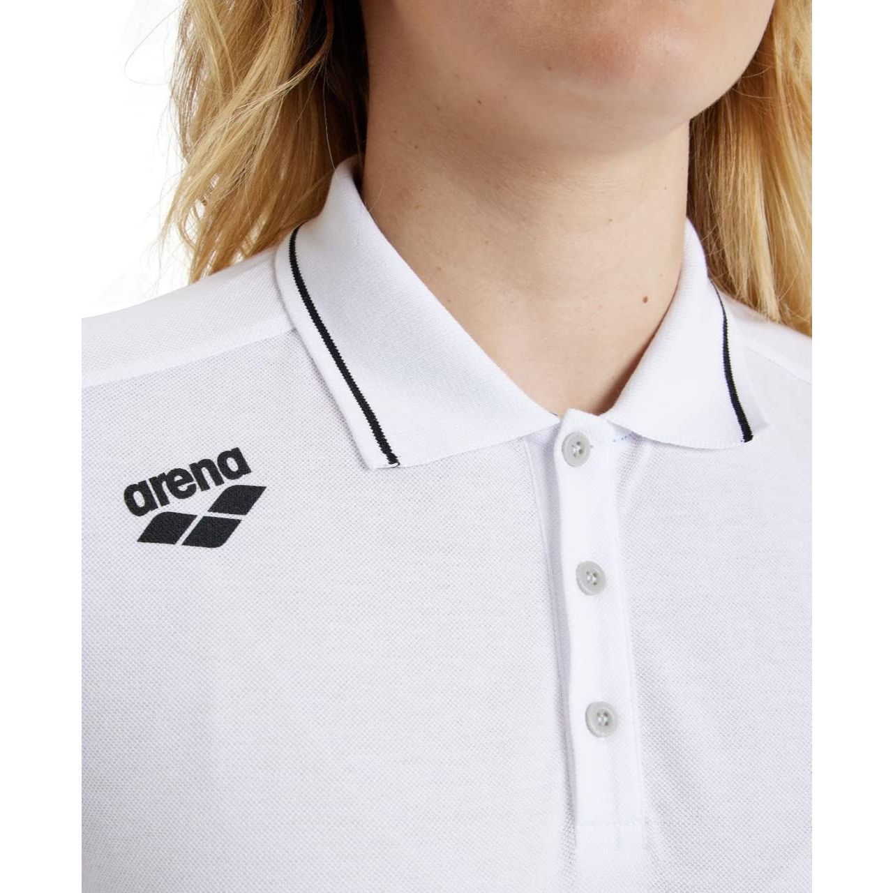 Other Arena Team Solid Polo Shirt White Cotton XL Unisex Regular F Size US XL / EU 56 / 4 - 4 Thumbnail