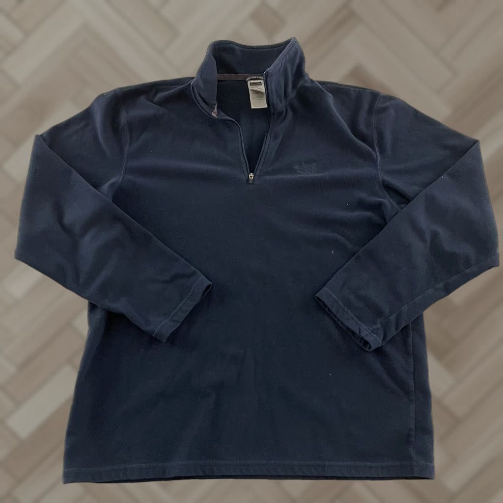 The North Face The North Face 1/4 Zip Fleece Pullover Jacket Men's L Blue 100% Polyester Size US L / EU 52-54 / 3 - 1 Thumbnail