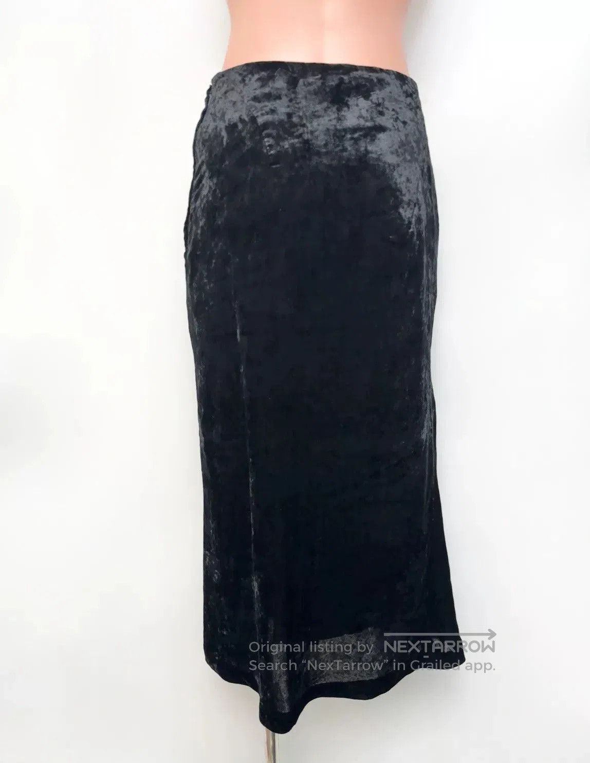 Yohji Yamamoto Yohji Yamamoto Black Velvet Midi Skirt. Size 23" - 3 Thumbnail