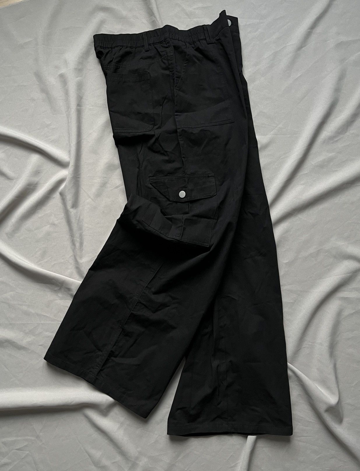 If Six Was Nine Wide Avant Garde Japanism Black Cargo Pants Size US 34 / EU 50 - 11 Thumbnail