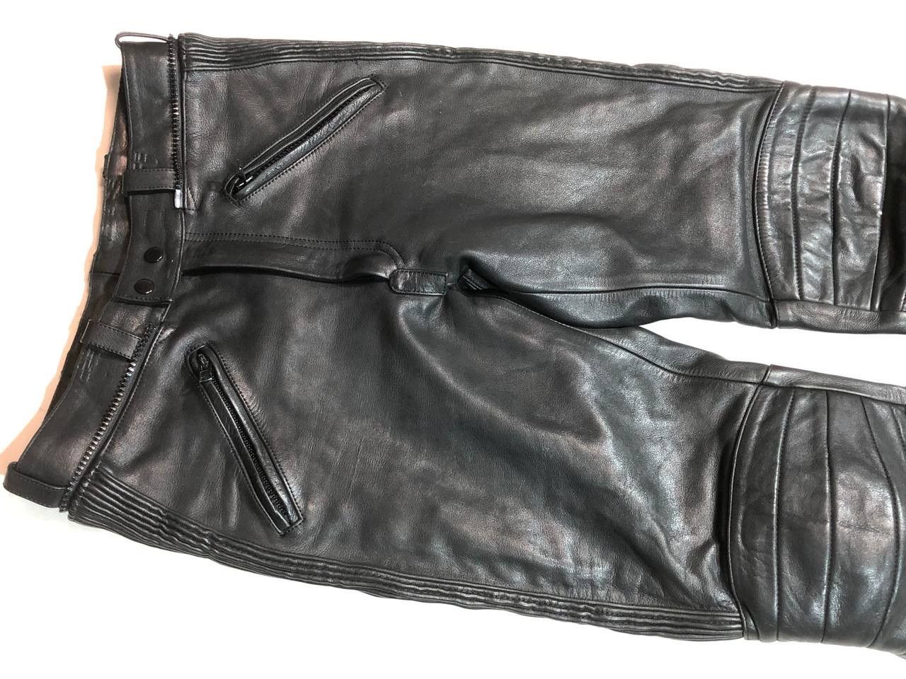 Vintage POLO Road Vintage Racing Moto Leather Pants Size US 30 / EU 46 - 4 Thumbnail