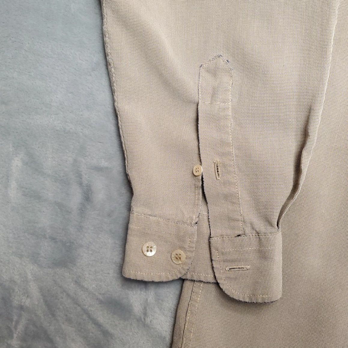 Ted Baker Ted Baker Shirt Mens XL Beige Textured Long Sleeve Button Up Casual Four London Size US XL / EU 56 / 4 - 6 Thumbnail