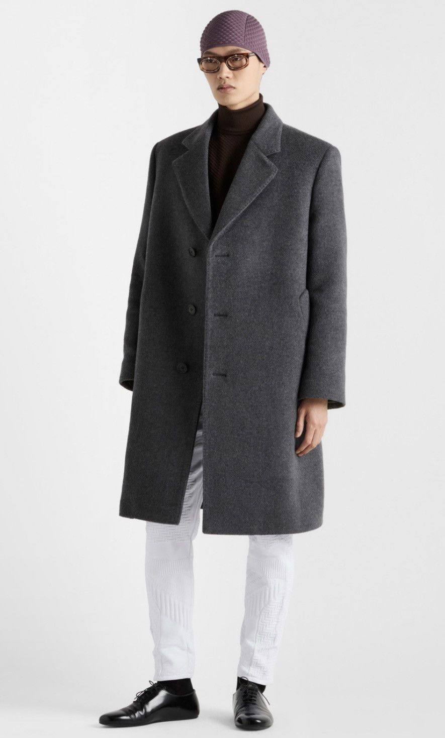 Prada Prada Single-breasted Wool Coat in Slate Grey Size 48R Size US M / EU 48-50 / 2 - 1 Thumbnail