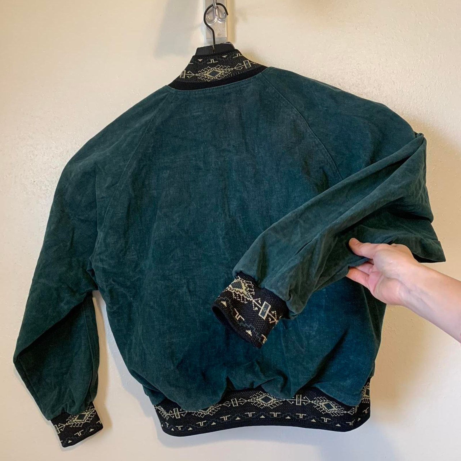 Vintage Vintage 90s Kyta Make Co. Western Aztec Bomber Jacket Size US L / EU 52-54 / 3 - 3 Thumbnail