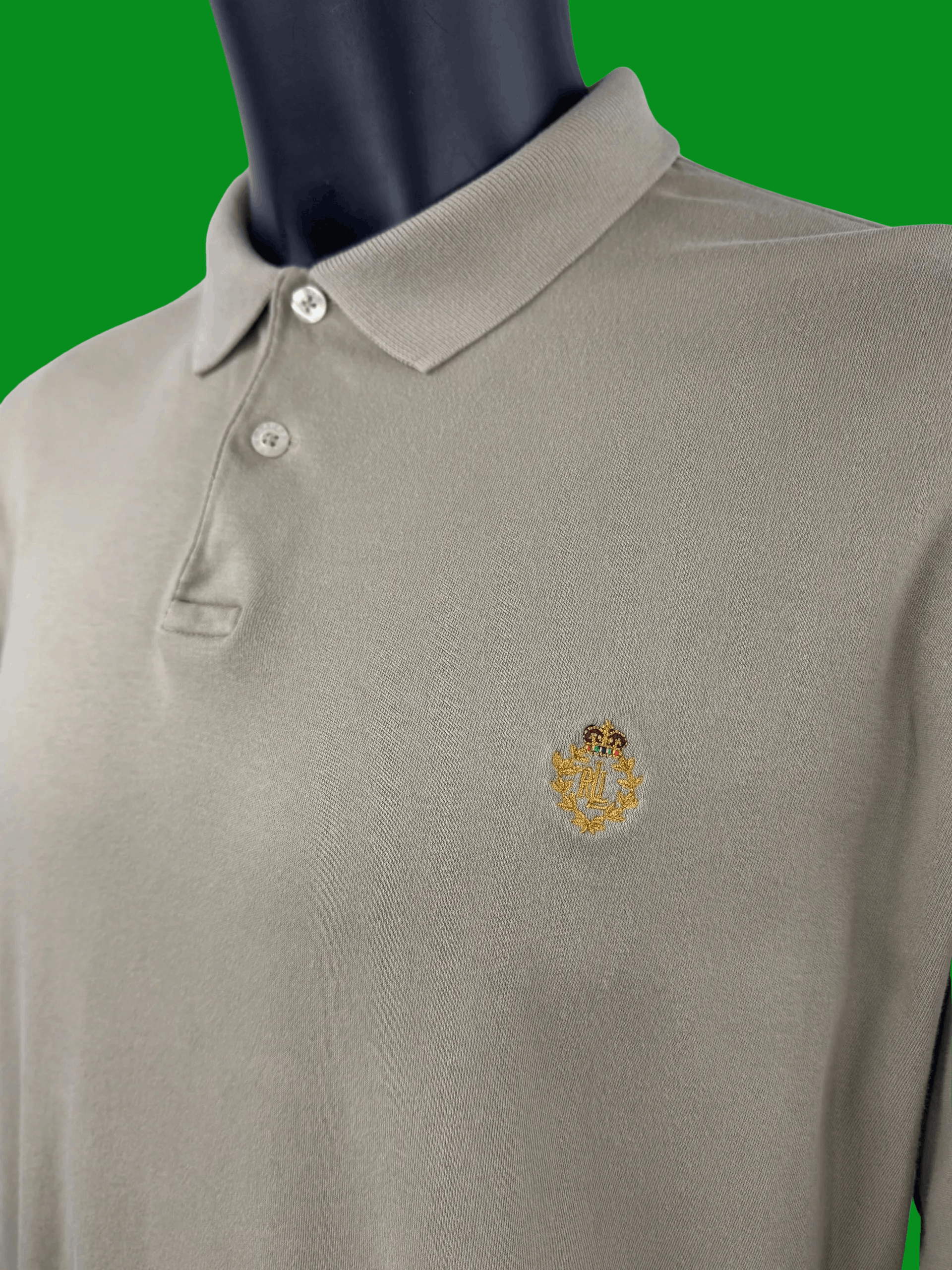 Polo Ralph Lauren VTG Ralph Lauren Polo Beige Shirt Embroidered Royal Crest Size US XXL / EU 58 / 5 - 3 Thumbnail