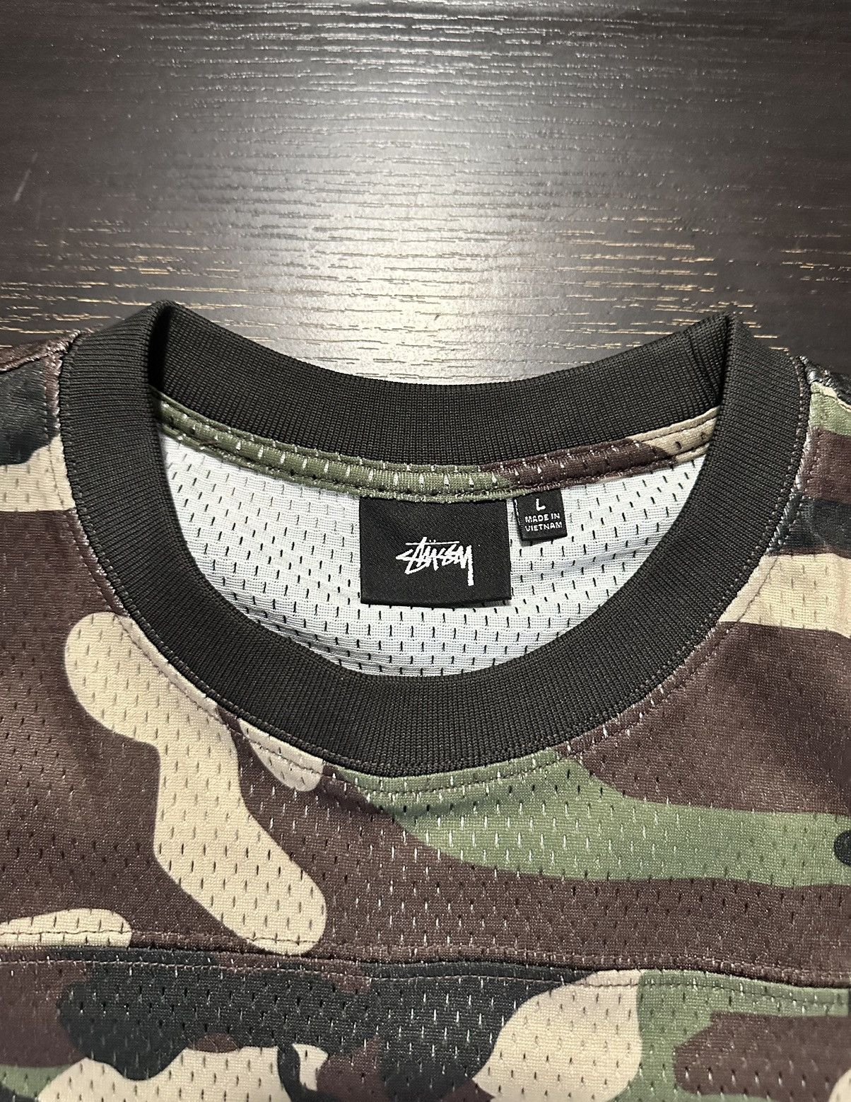 Stussy Stussy 4X4 Mesh Football Jersey 'Camo' Large | Grailed