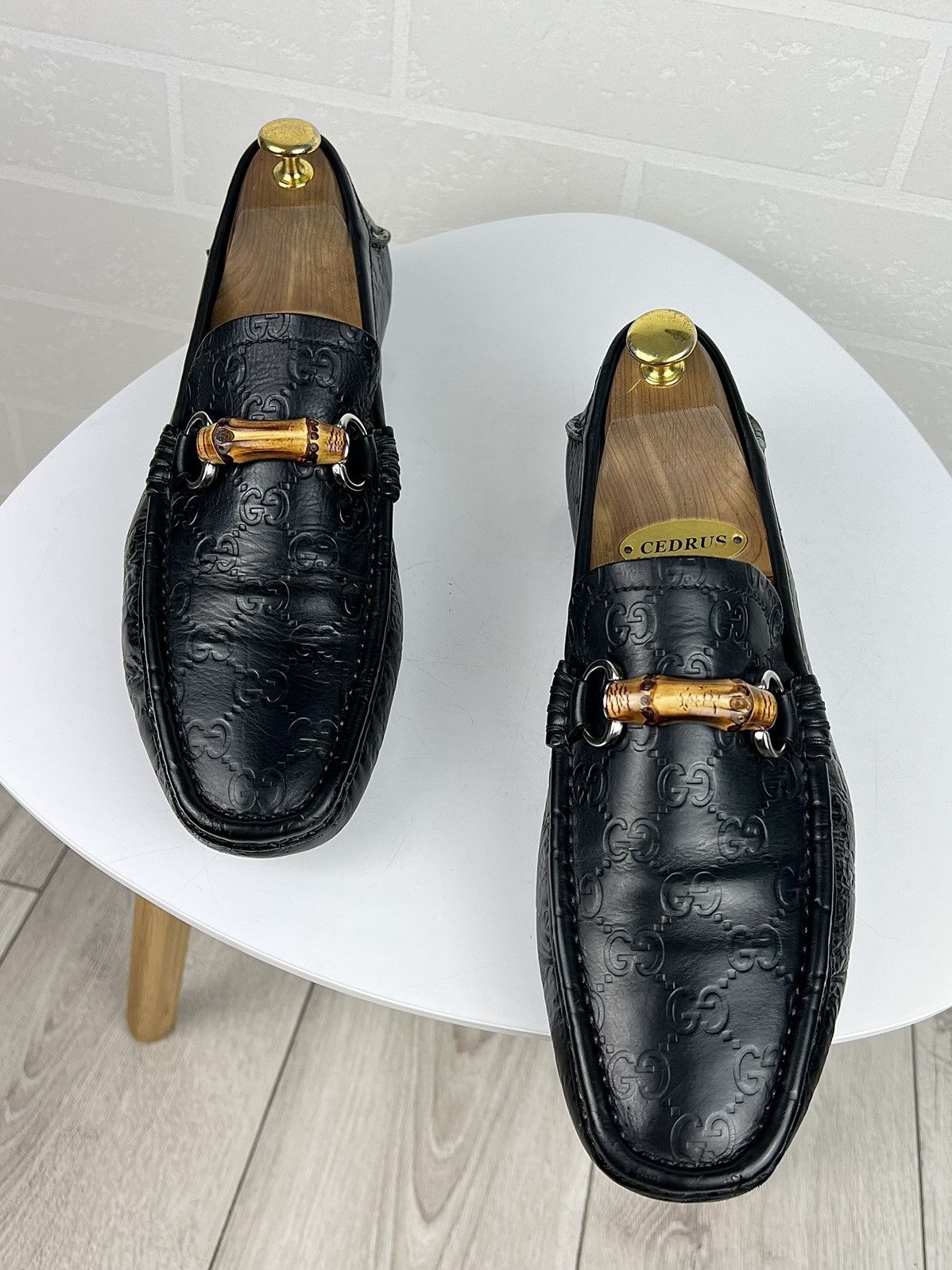 Gucci GUCCI Loafers Leather Shoes HORSEBIT Bamboo GG Monogram Logo Size US 8 / EU 41 - 4 Thumbnail
