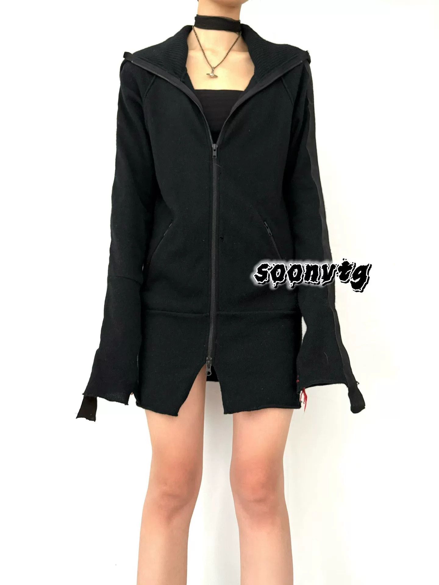 If Six Was Nine L.G.B Black Zip-Up Long-Sleeve Top Size US S / EU 44-46 / 1 - 1 Thumbnail