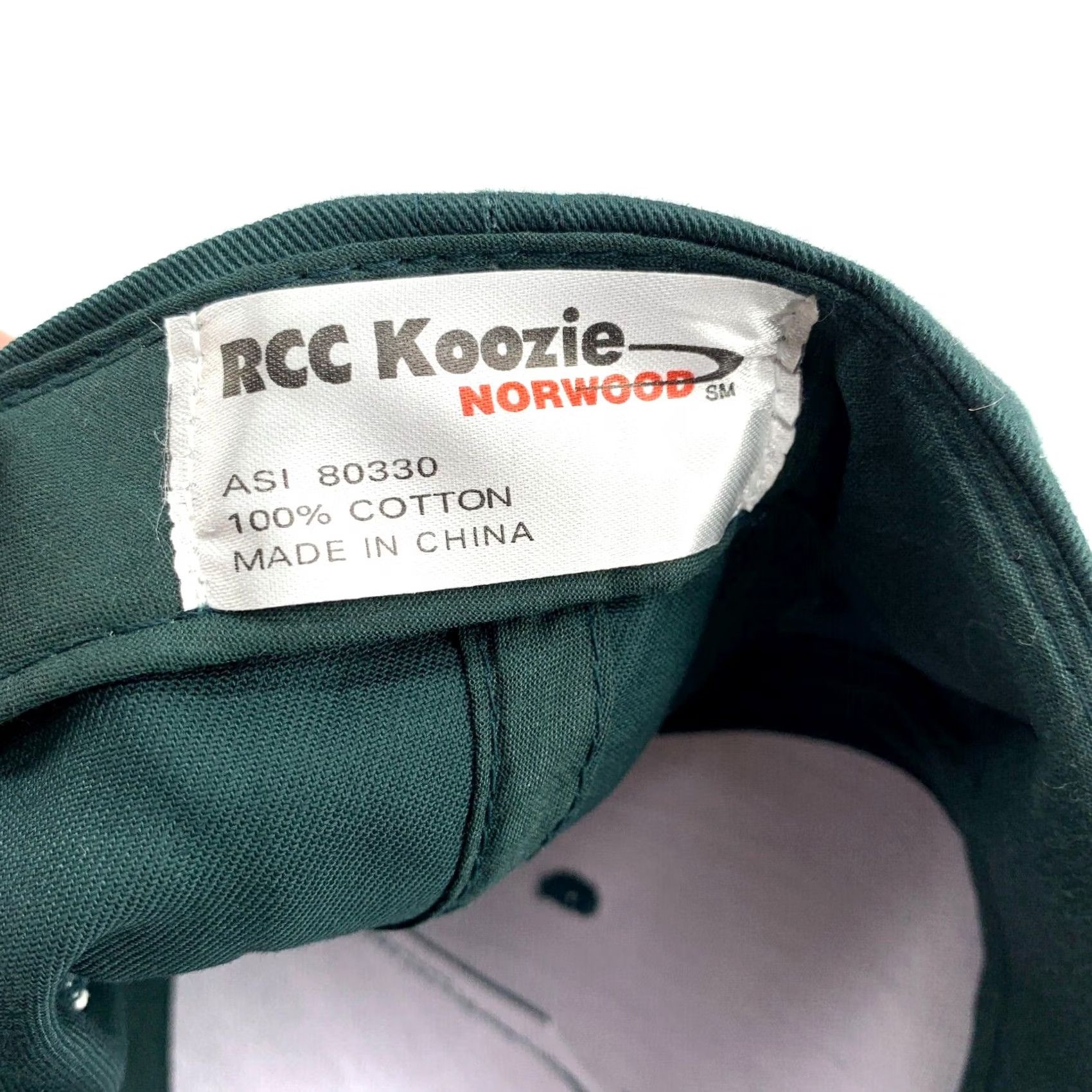 Vintage RCC Koozie Maple Mountain Farm Equipment Adjustable Baseball Cap Men Green Mens Cap Adjustable Green Shirtless? Size ONE SIZE - 5 Thumbnail
