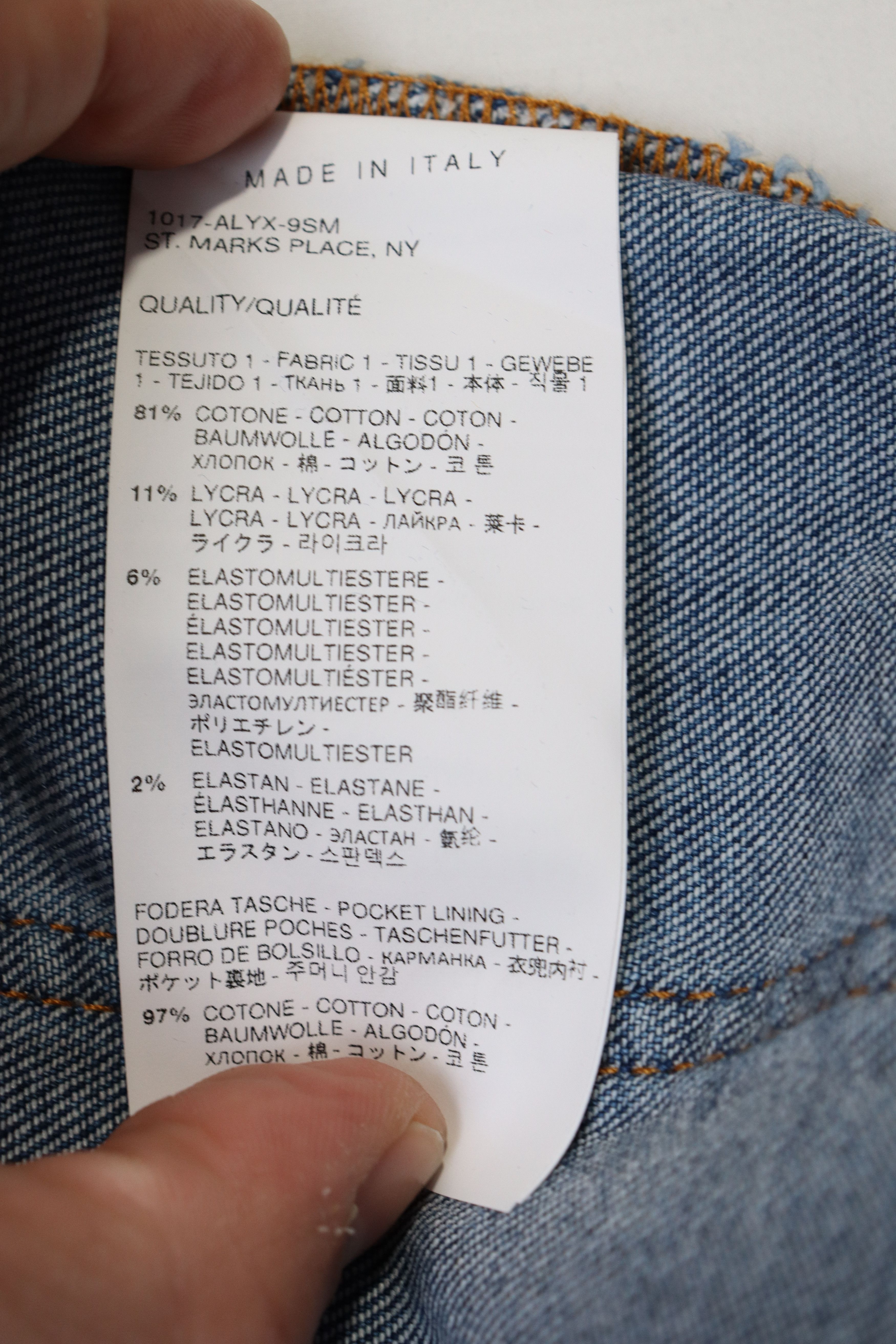 1017 ALYX 9SM o1rshd10124 Super Skinny Treated Jeans in Mid Blue Size US 32 / EU 48 - 7 Thumbnail