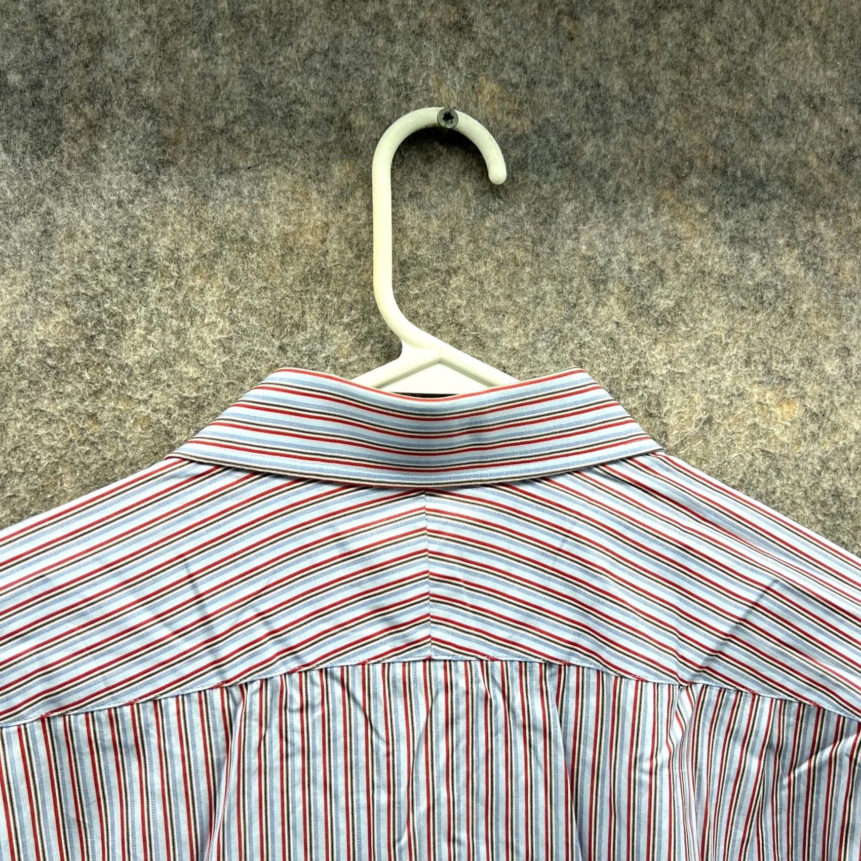 Pinko VINTAGE Pink Shirt Men 17 35 Striped Button-Up Casual Dress Collared Long Sleeve Blue White Red Cotton PINK Shirt Mens Regular Size 17 35 Size US XL / EU 56 / 4 - 3 Thumbnail