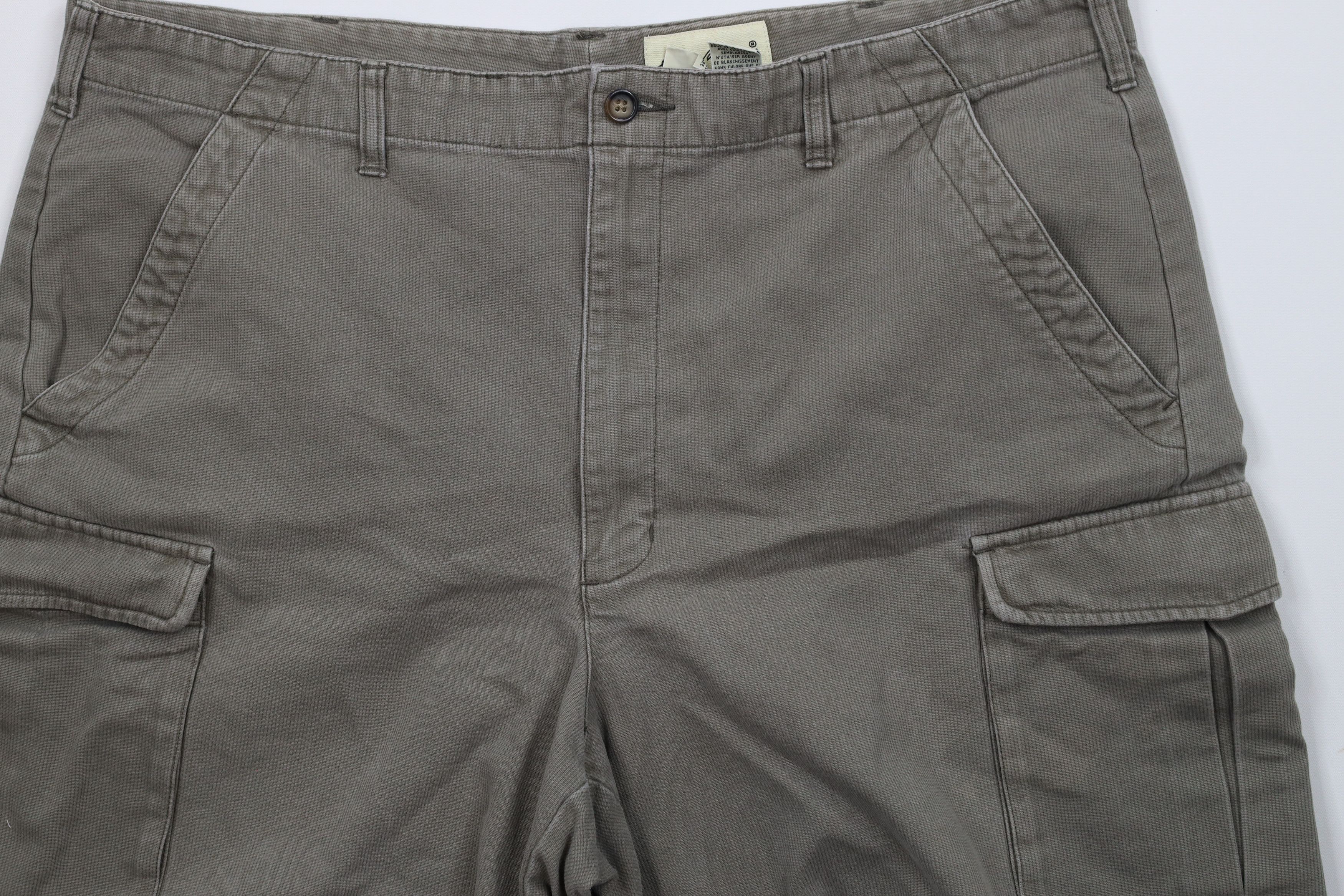 Eddie Bauer × Vintage Vintage 90s Eddie Bauer Ribbed Above Knee Cargo Shorts Green Size US 40 / EU 56 - 3 Thumbnail