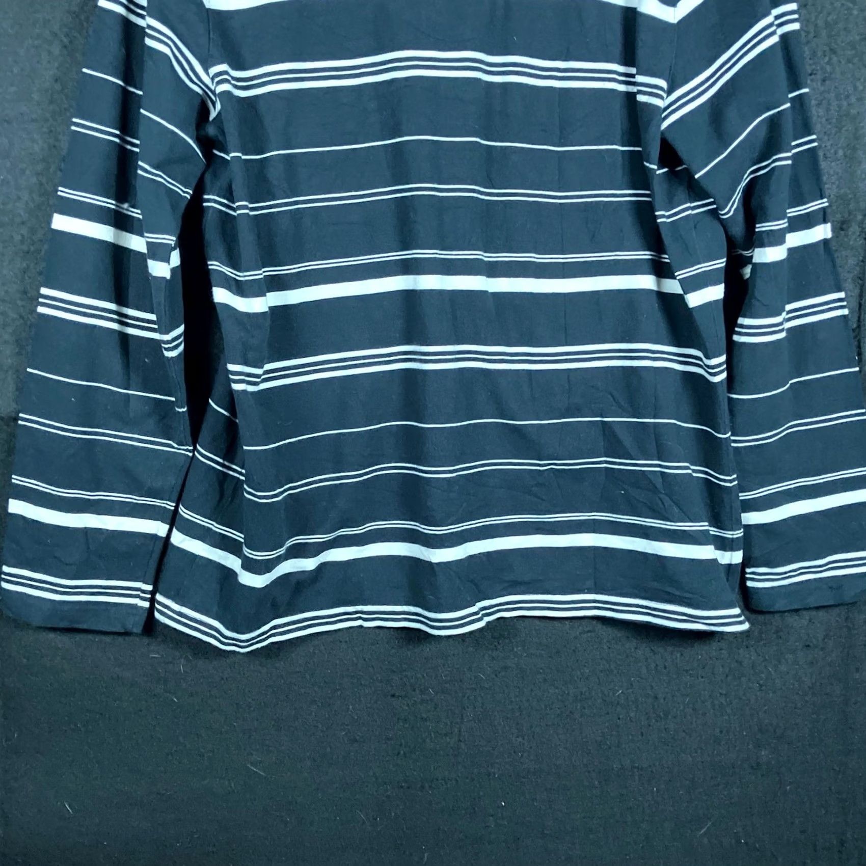 Talbots Talbots Womens Shirt Black White Striped Pullover Turtleneck Stretch Large Shirt Women Long Sleeve Winter Fall Casual Workwear Mens? Size L / US 10 / IT 46 - 3 Thumbnail